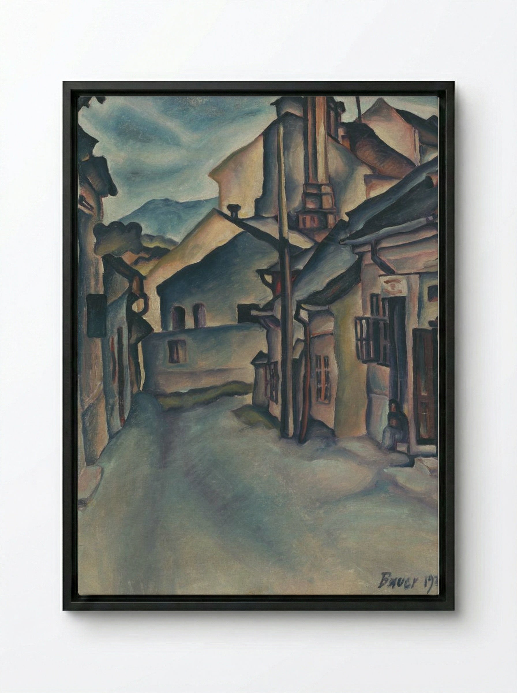 Alley - Konstantin Bauer - Framed Canvas Black