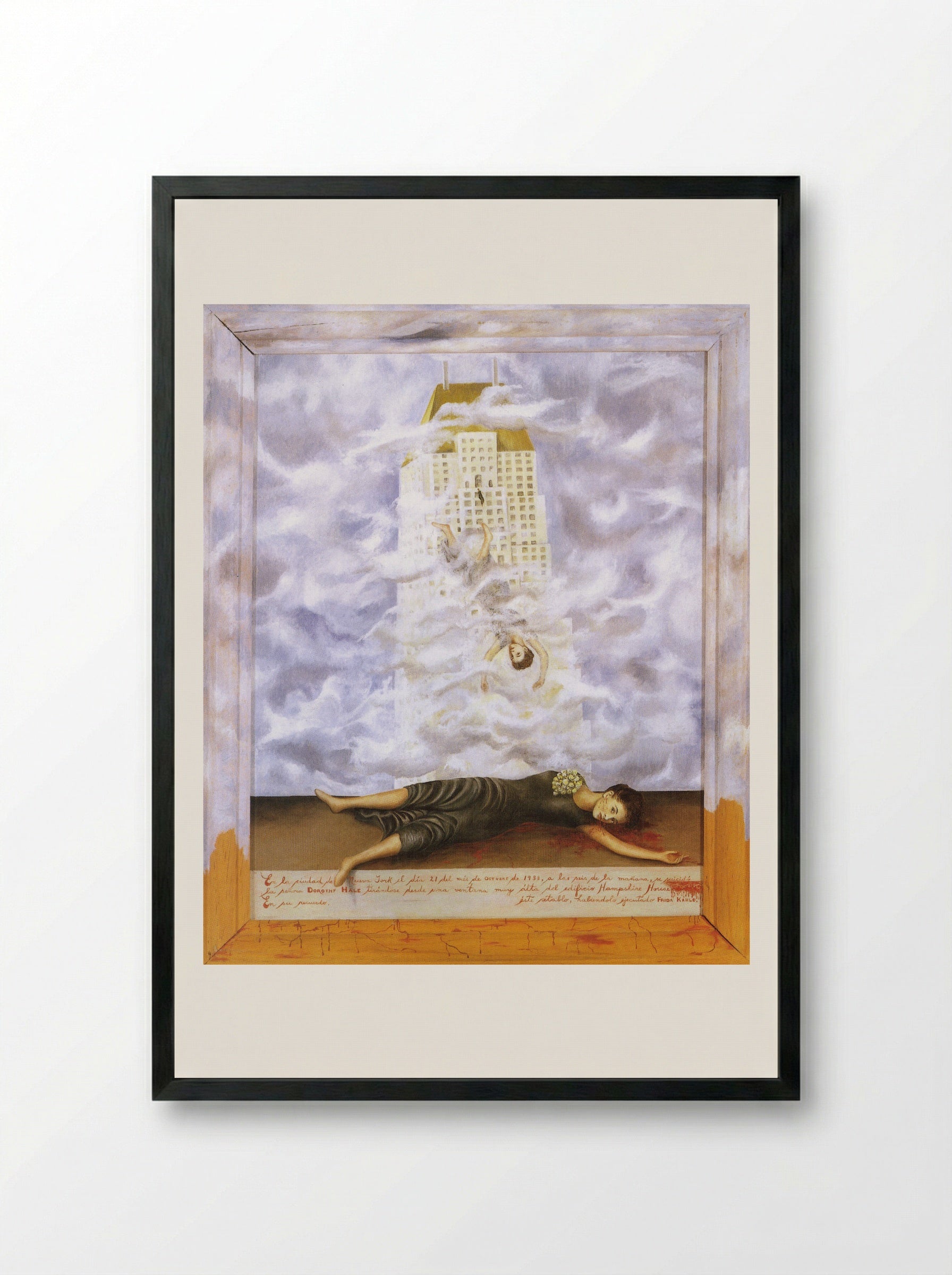 The Suicide of Dorothy Hale - Frida Kahlo - Framed Print Black