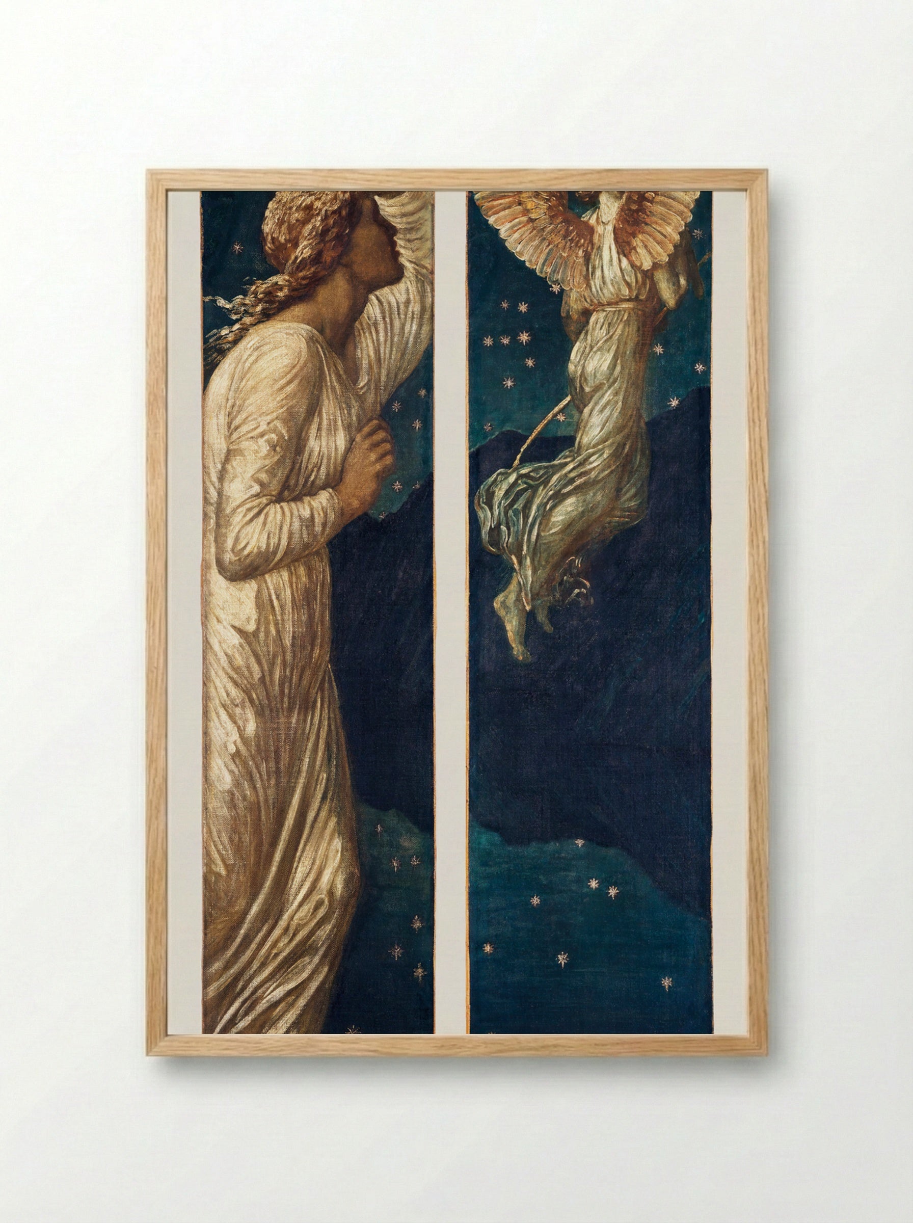 Cupid Flying Away from Psyche - Edward Burne-Jones - Framed Print Wood