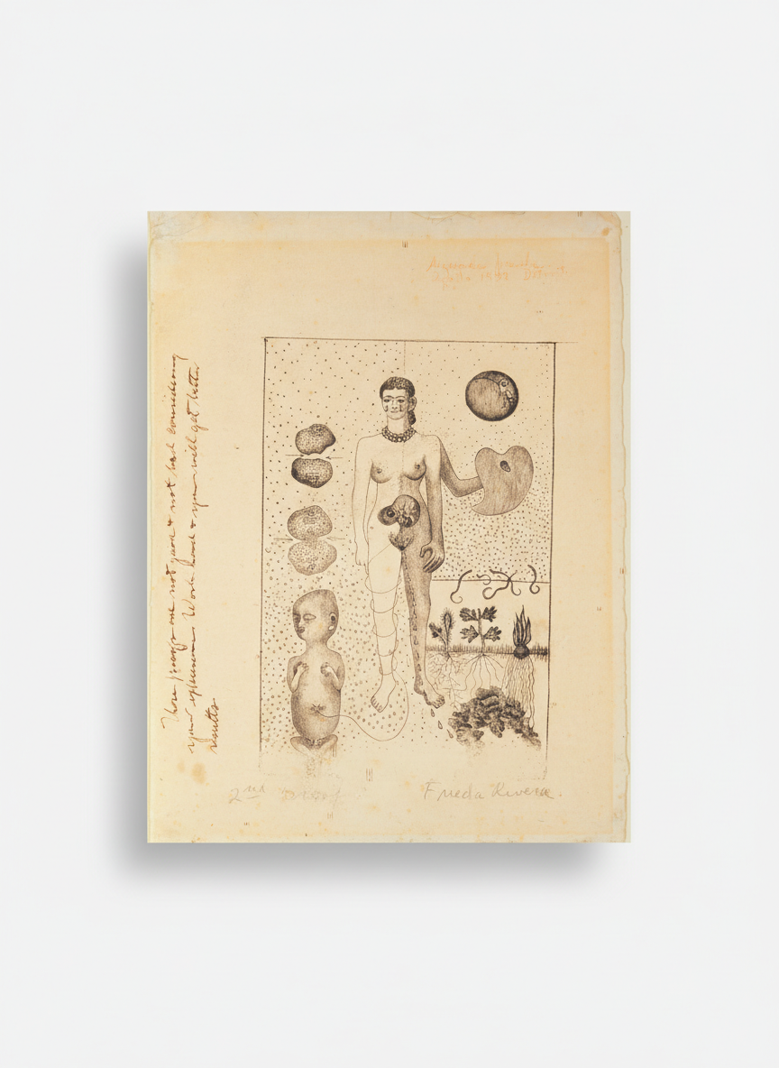 Untitled (Frida and the Miscarriage) - Frida Kahlo - Poster
