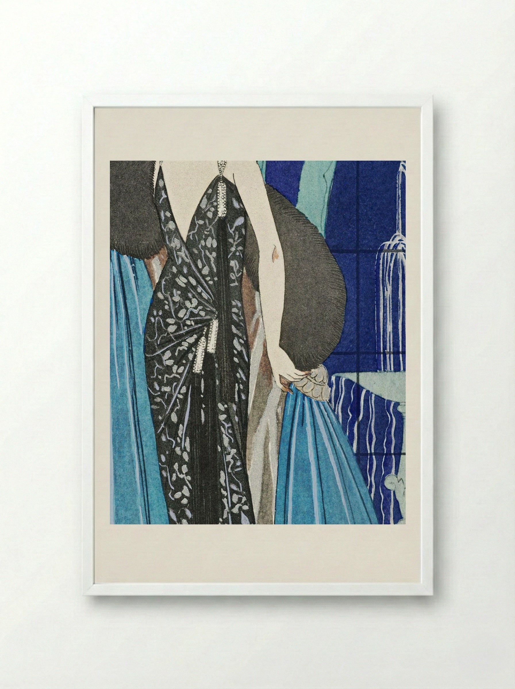 Alcyone, Robe et Manteau du Soir, de Worth - George Barbier - Framed Print White