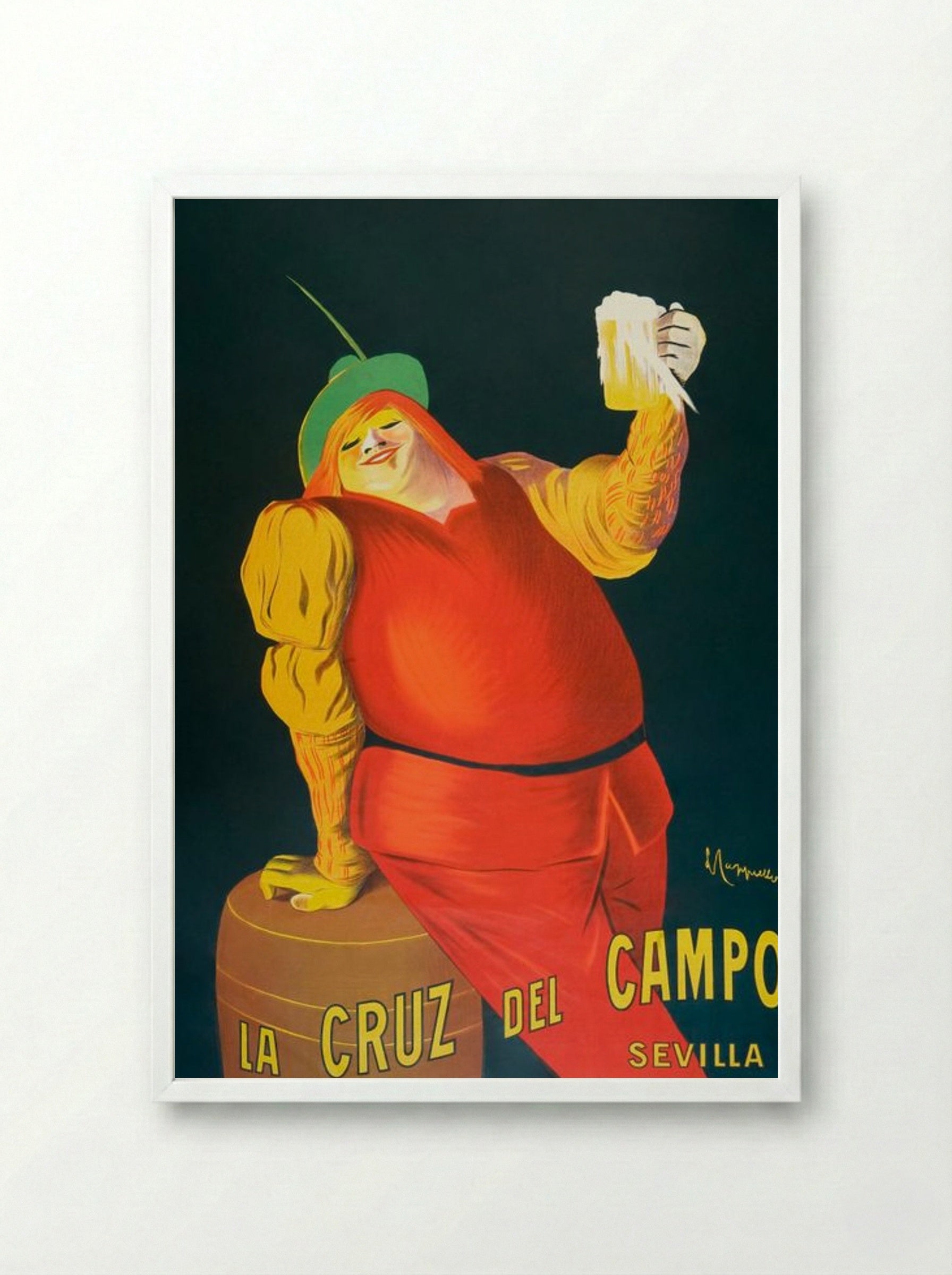 La Cruz del Campo Beers, Sevilla - Leonetto Cappiello - Framed Print White