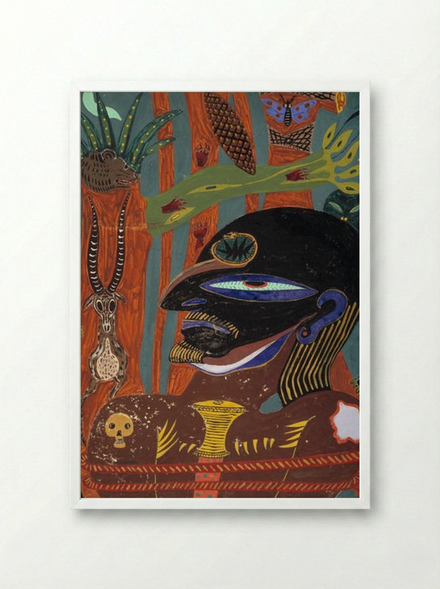 Eye of the Hunter - Edvard Petersen - Framed Print White