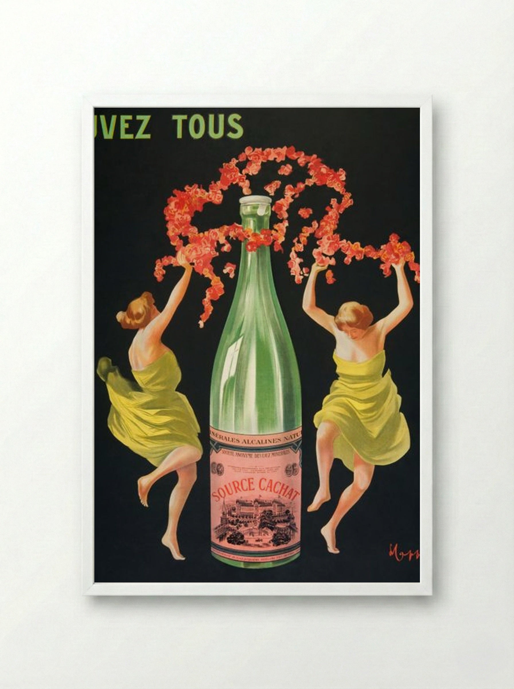 Drink Evian-Cachat - Leonetto Cappiello - Framed Print White