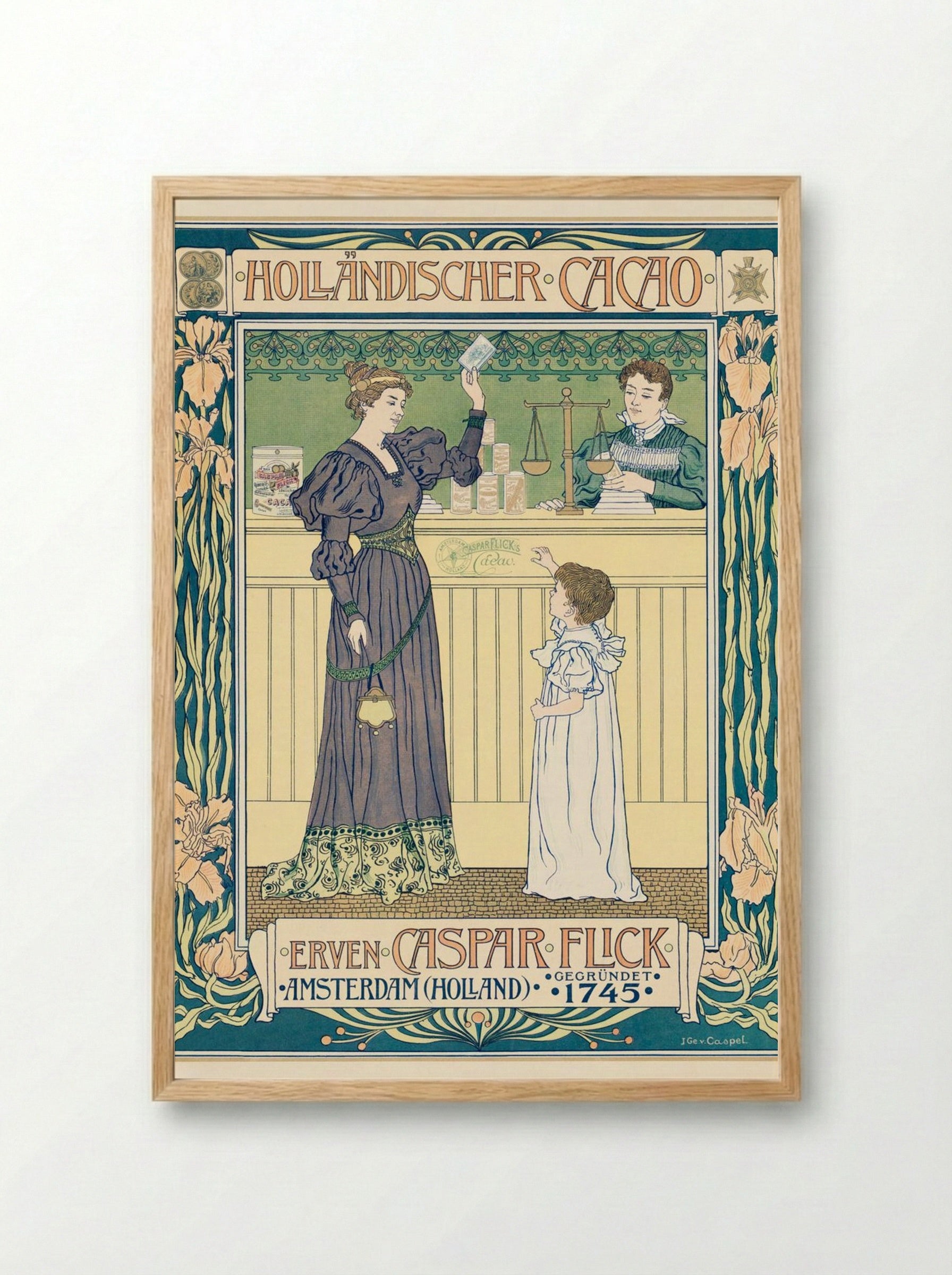Holländischer Cacao - Johann Georg van Caspel - Framed Print Wood