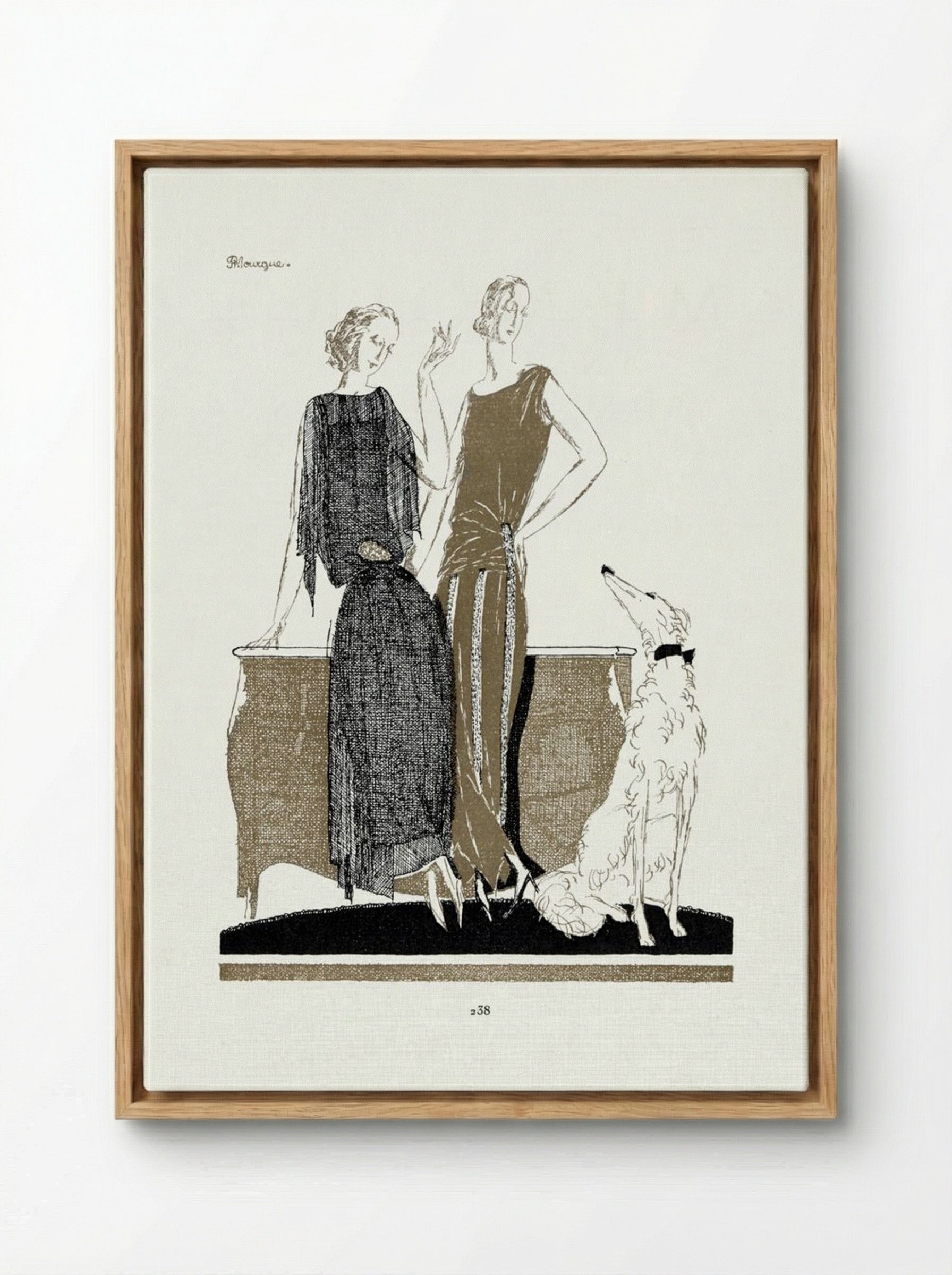 Two Dresses by Doeuillet - Pierre Morgue - Framed Canvas Wood