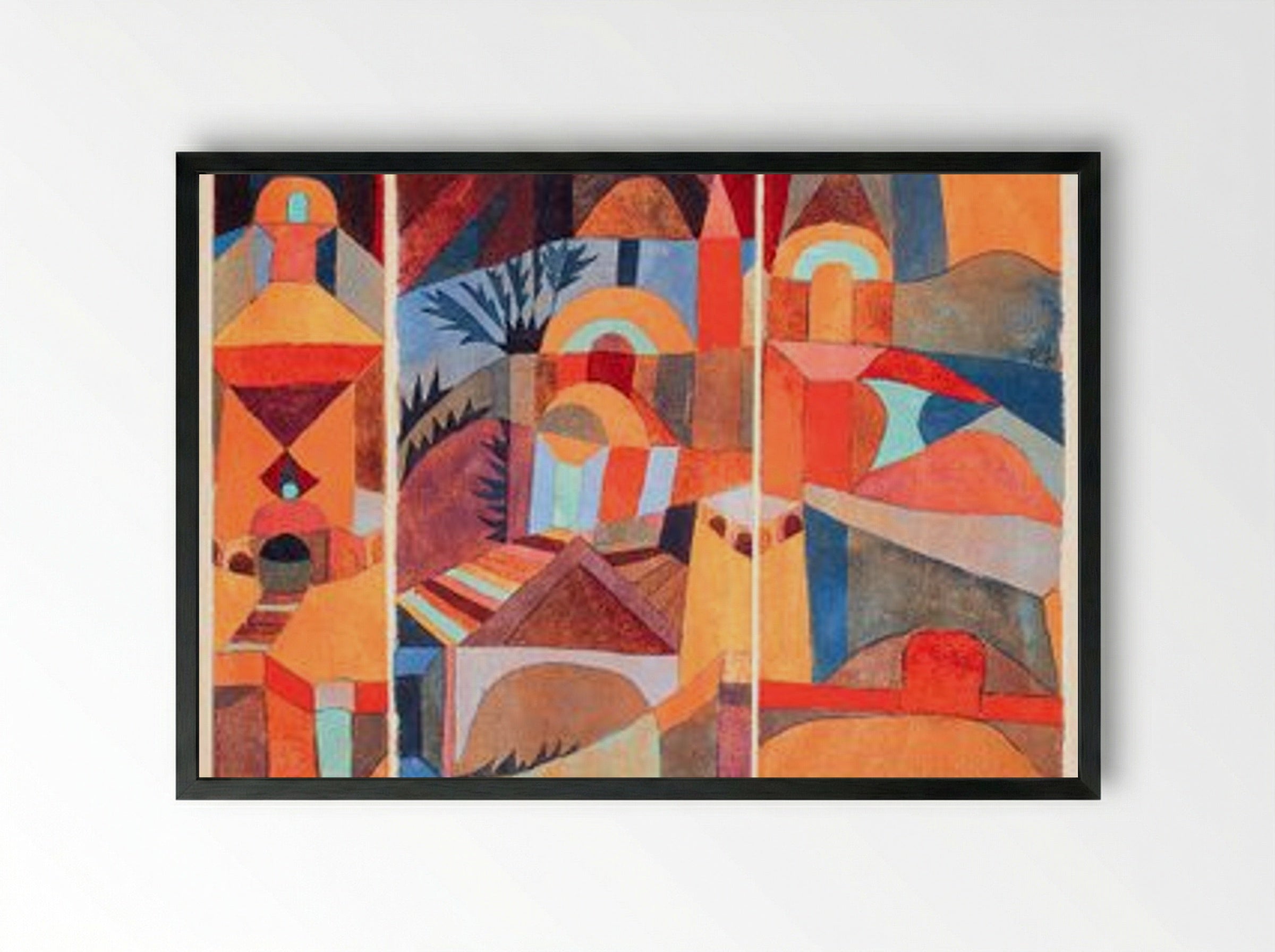 Temple Gardens - Paul Klee - Framed Print Black