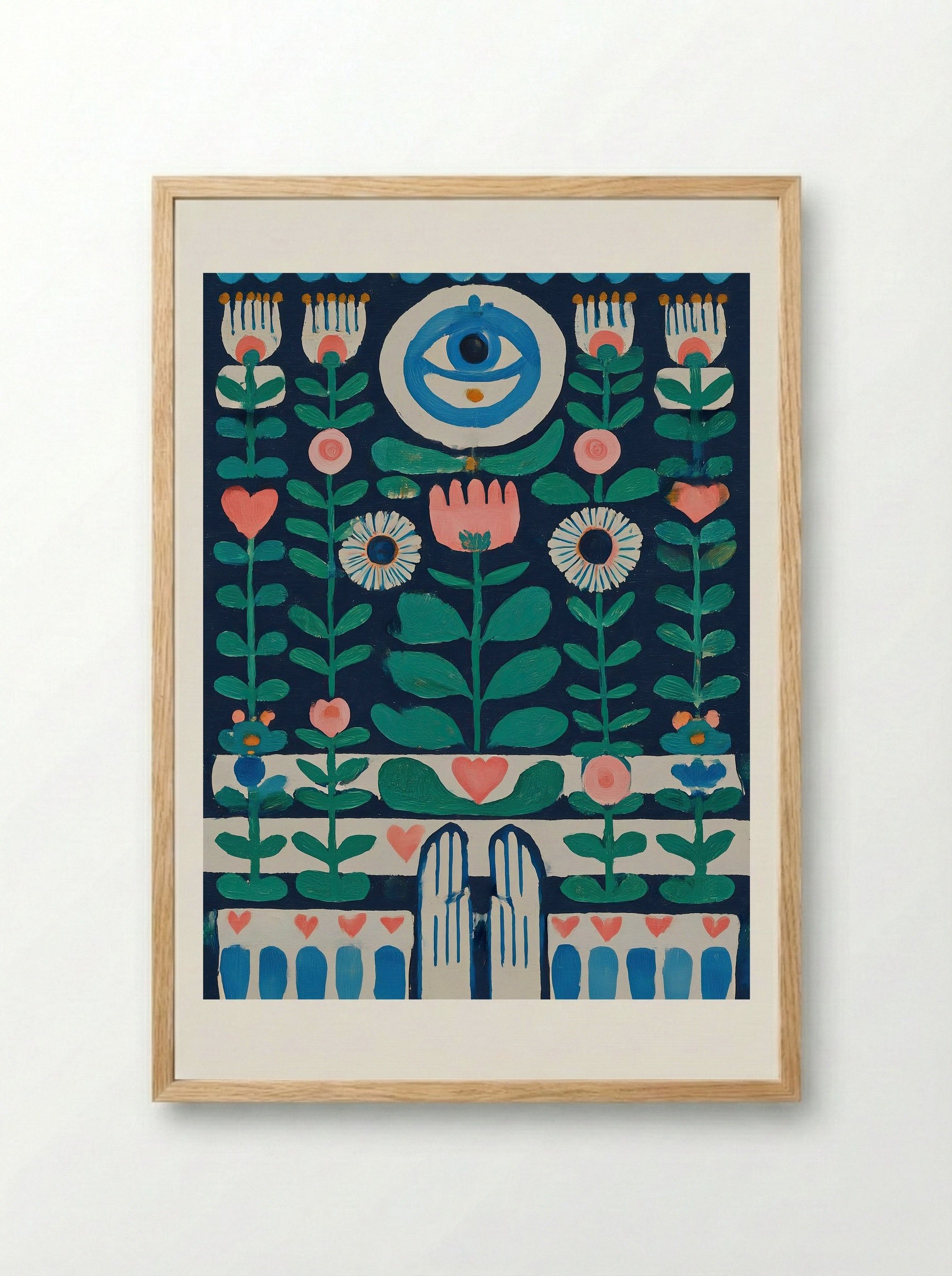 Guardian Blooms - Framed Print Wood