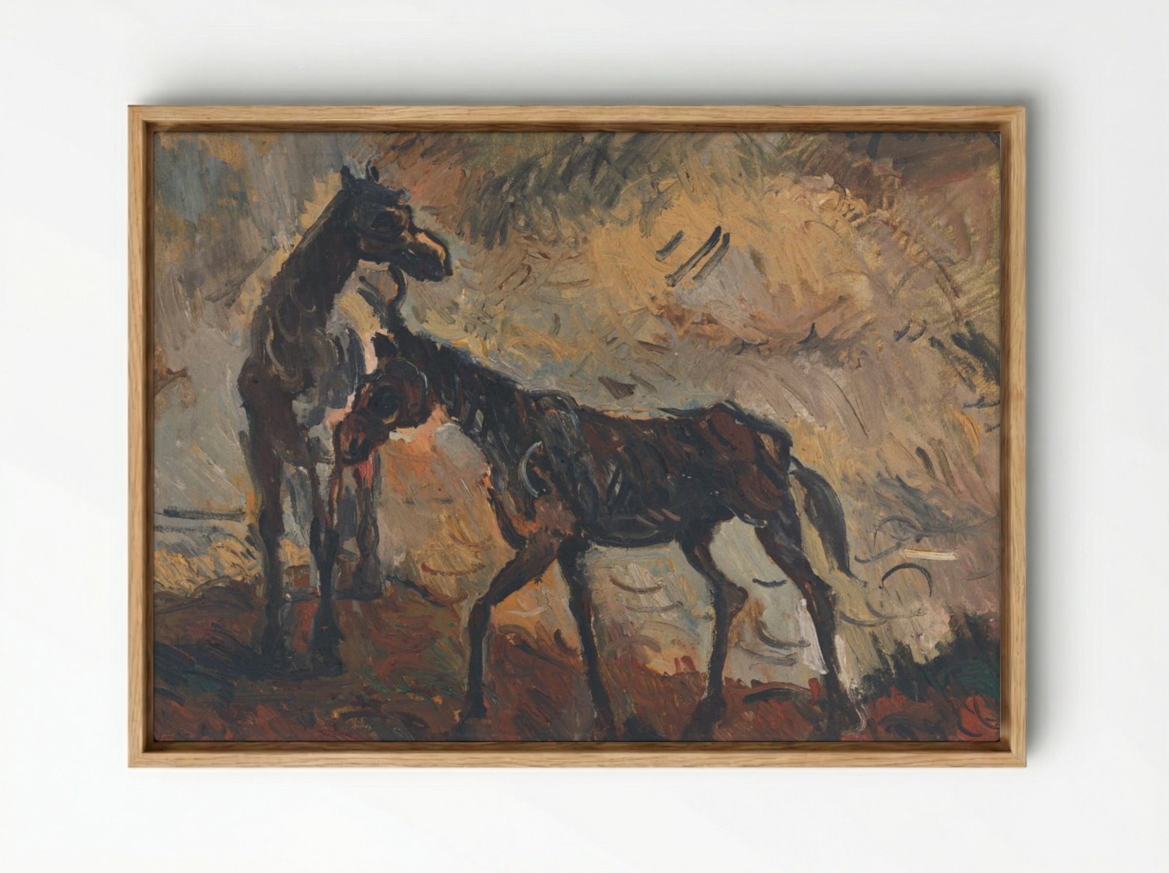 Runaway Horses - Cyprián Majerník - Framed Canvas Wood