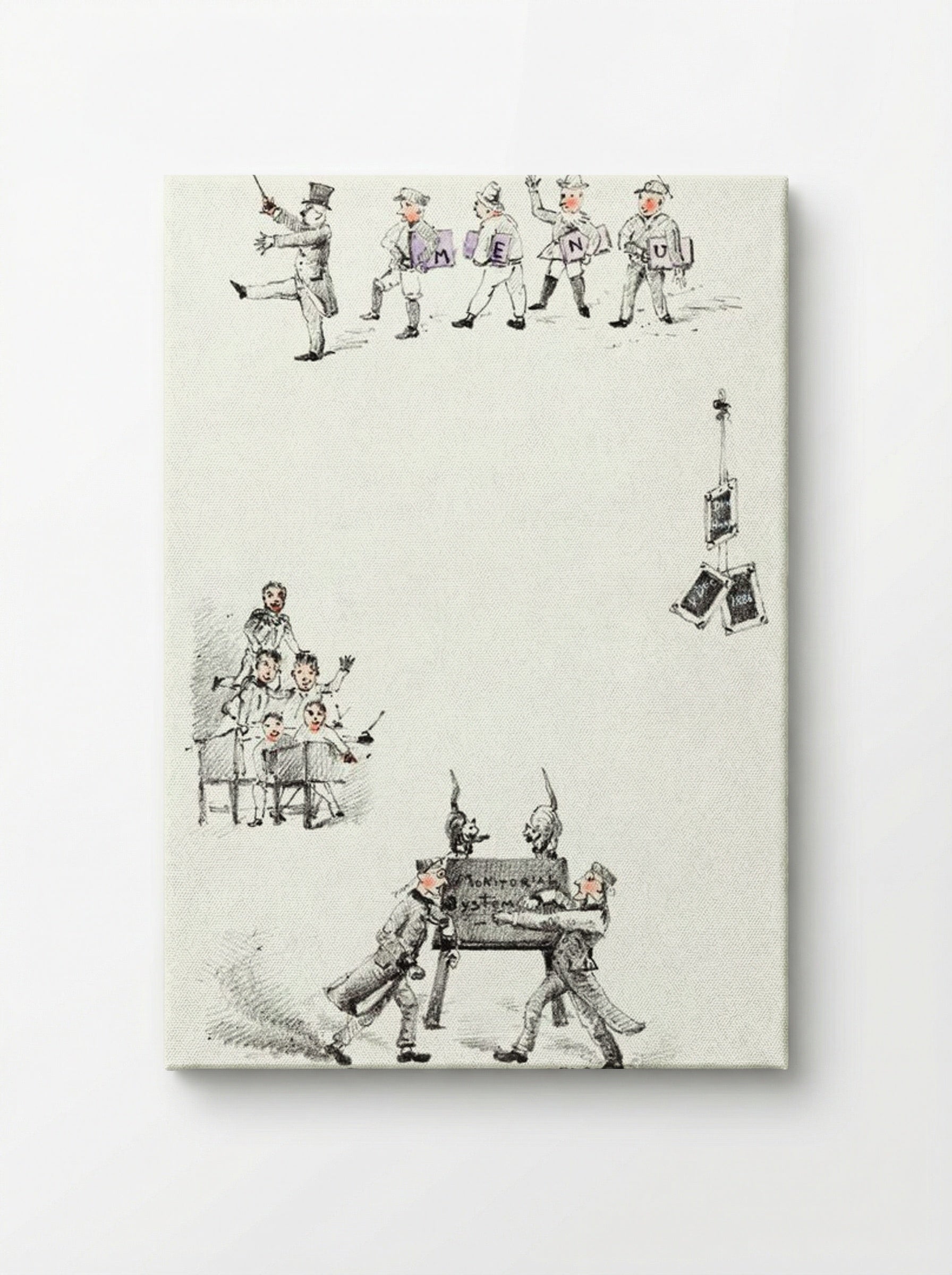 Menu Card with Teachers and Students - Theo van Hoytema - Canvas