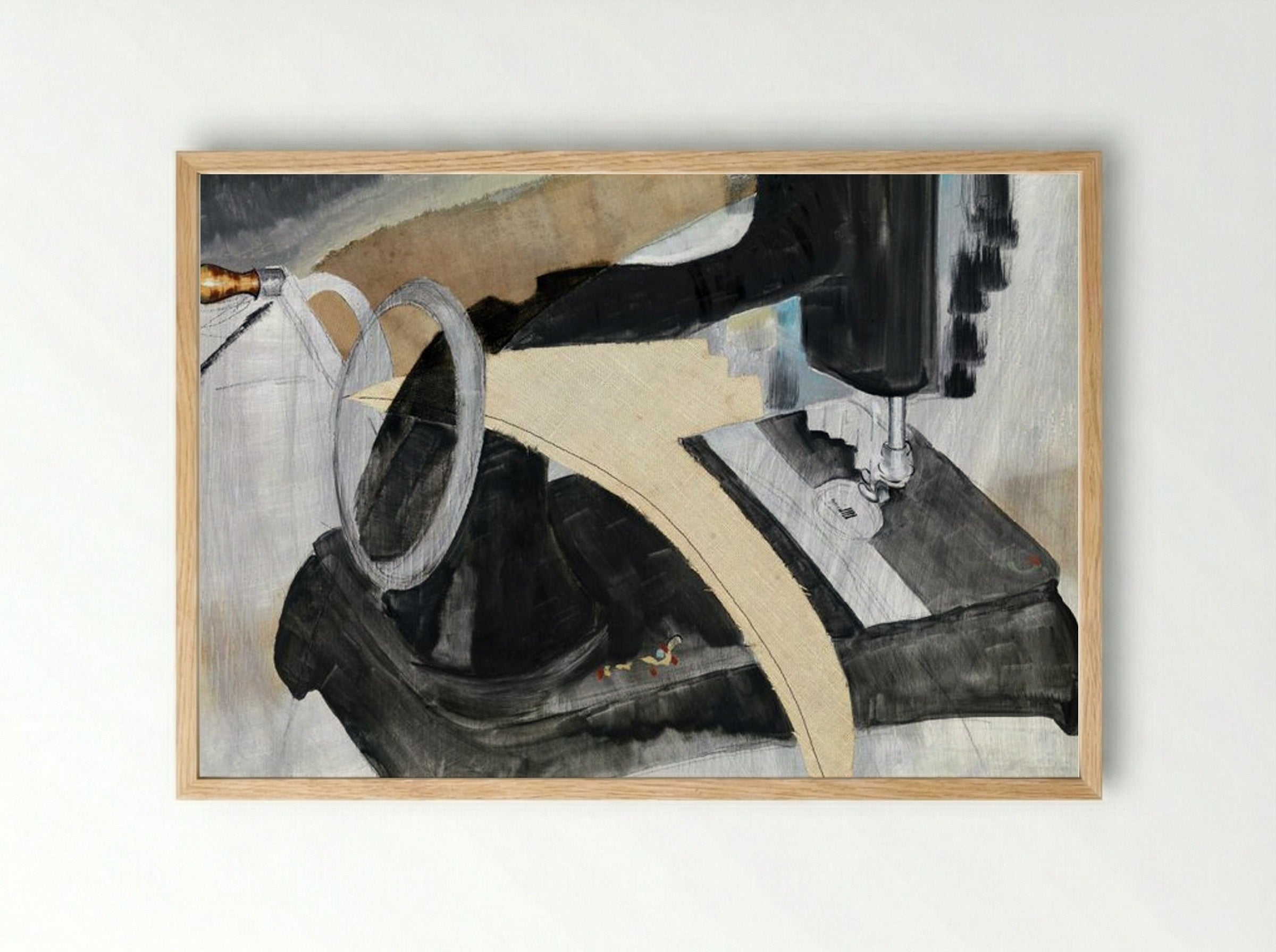 Dove's Hand Sewing Machine - Arthur Dove - Framed Print Wood