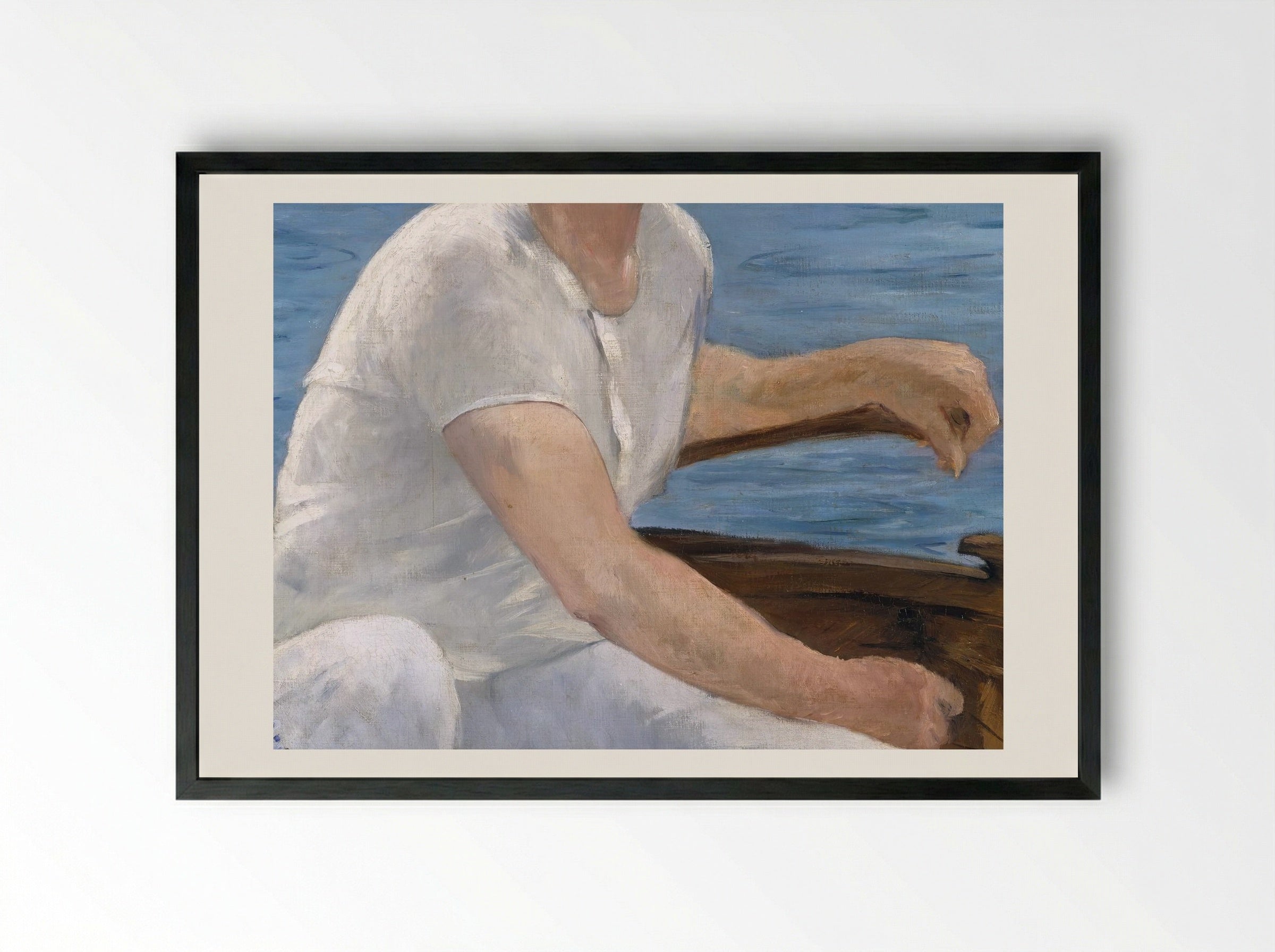Boating - Édouard Manet - Framed Print Black