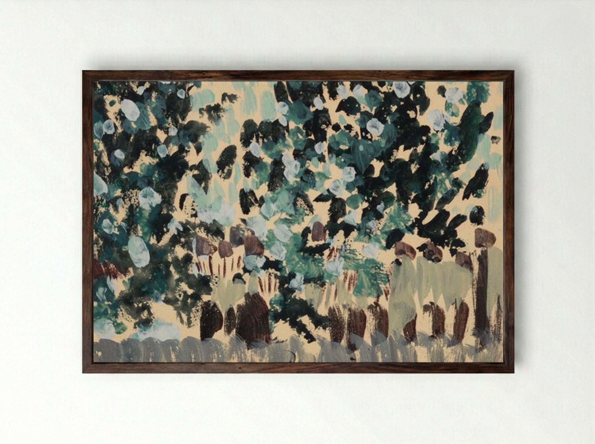Green Leaves - Arthur Dove - Framed Print Dark Wood
