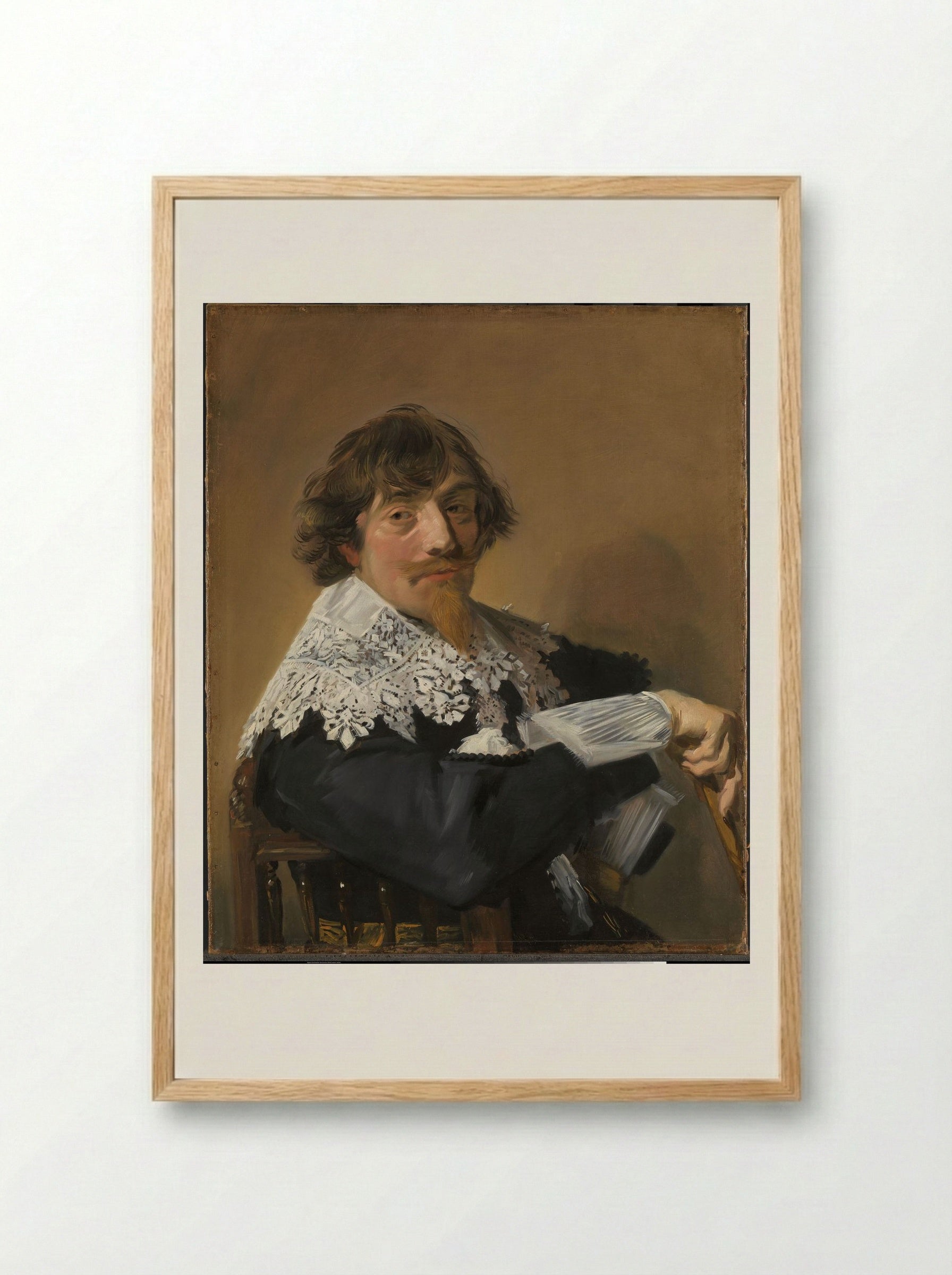 Portrait of Jan van de Poll (1597-1678) - Frans Hals - Framed Print Wood