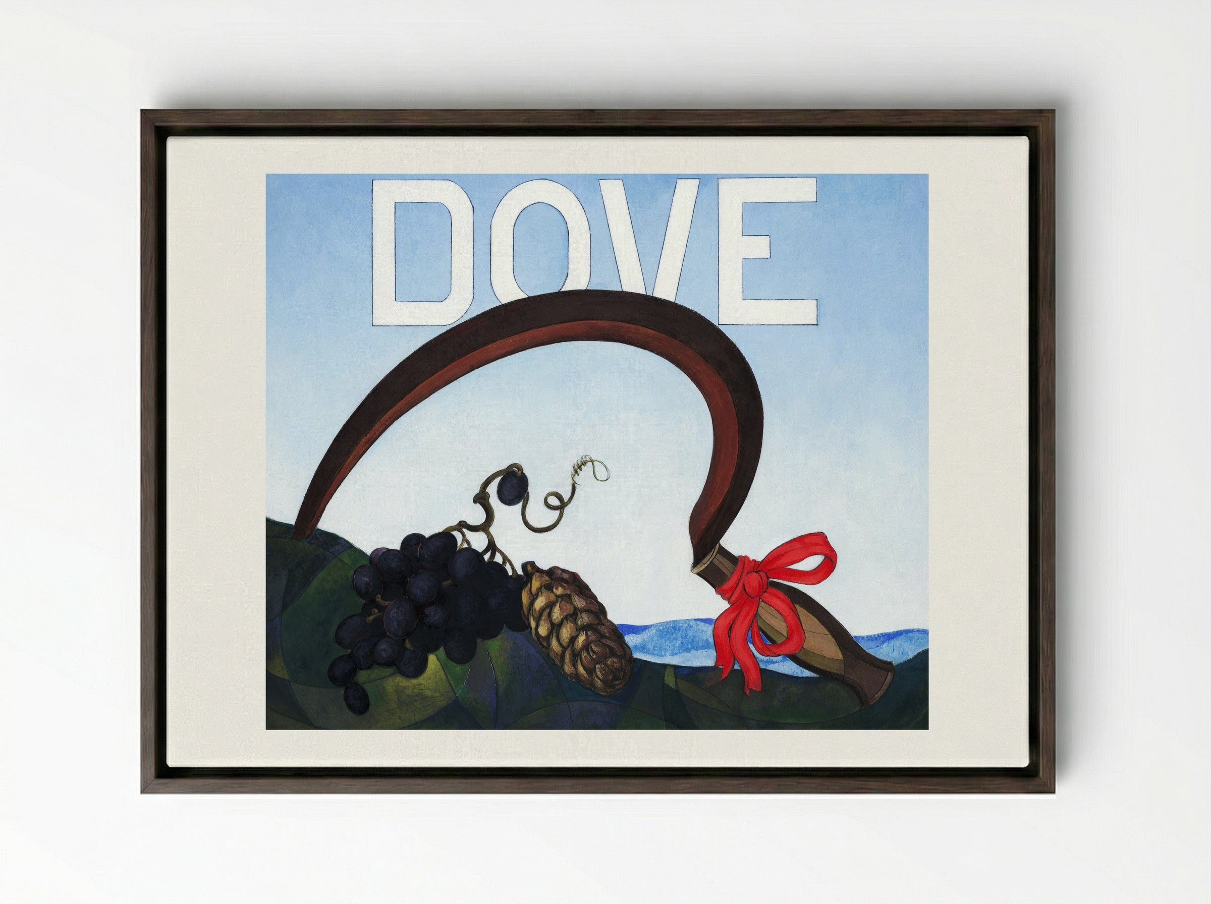 Dove - Charles Demuth - Framed Canvas Dark Wood