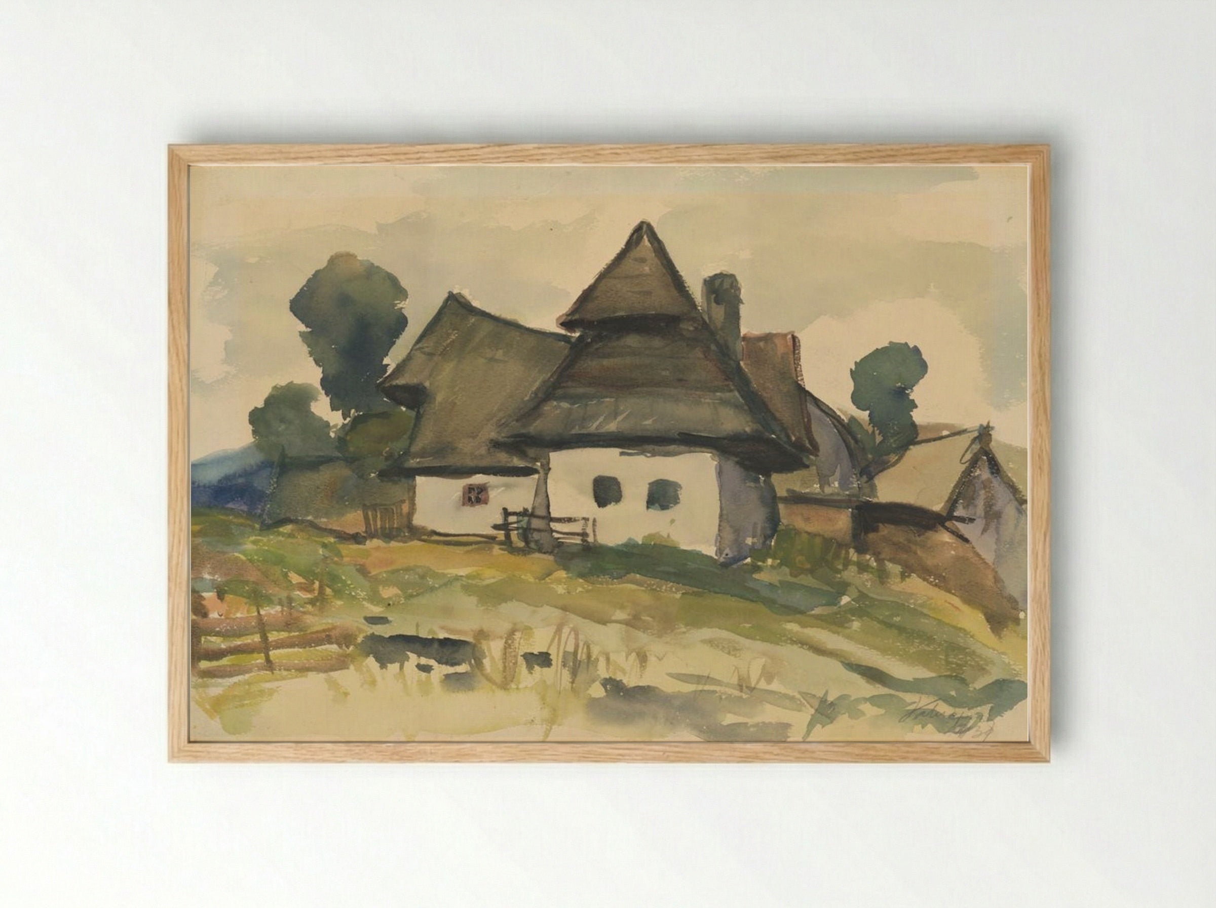 Village Motif - Zolo Palugyay - Framed Print Wood