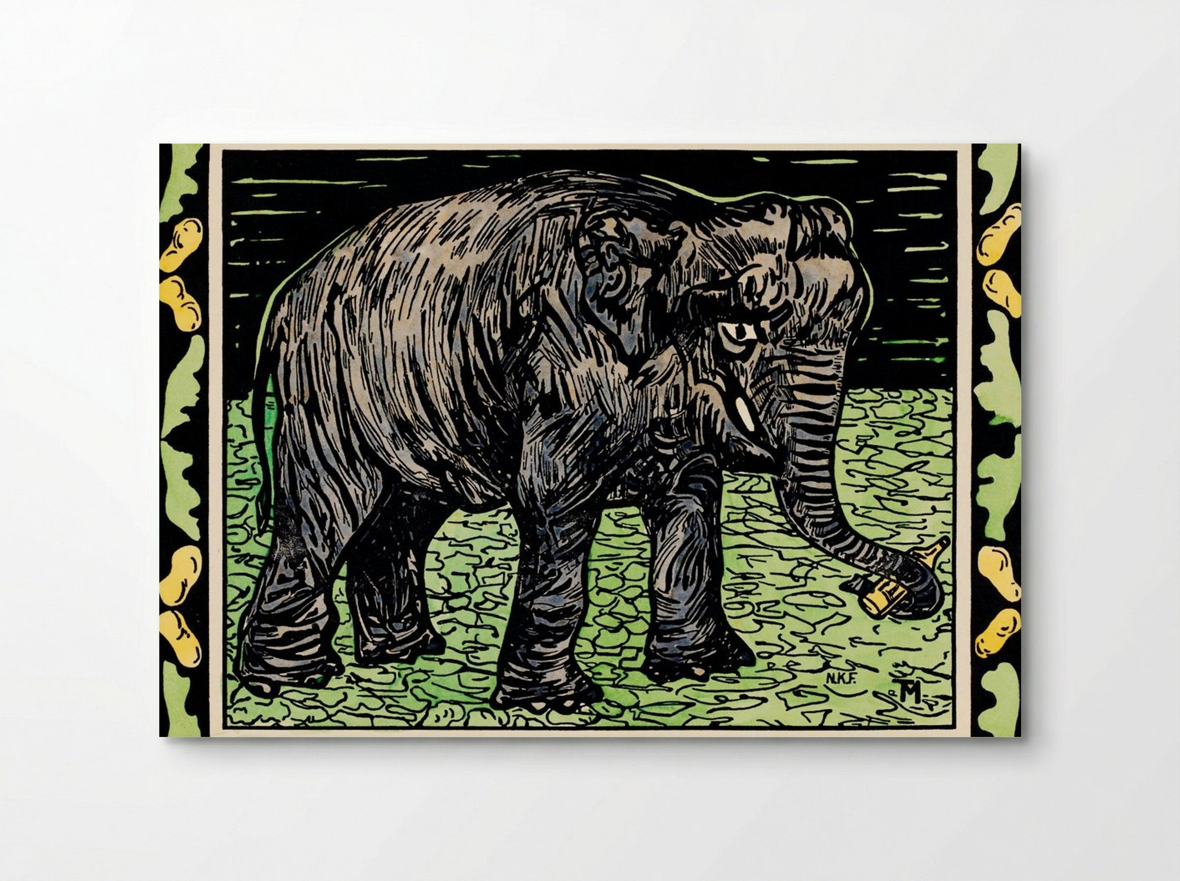 Olifant met fles (Elephant with Bottle) - Theo van Hoytema - Poster