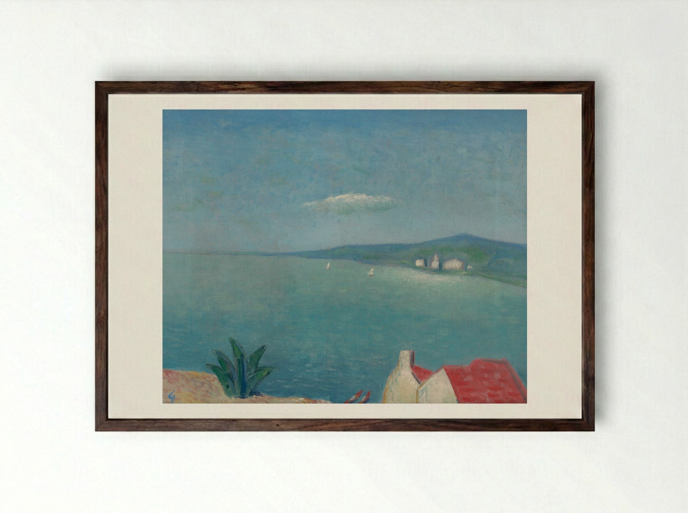 The Adriatic - Mikuláš Galanda - Framed Print Dark Wood