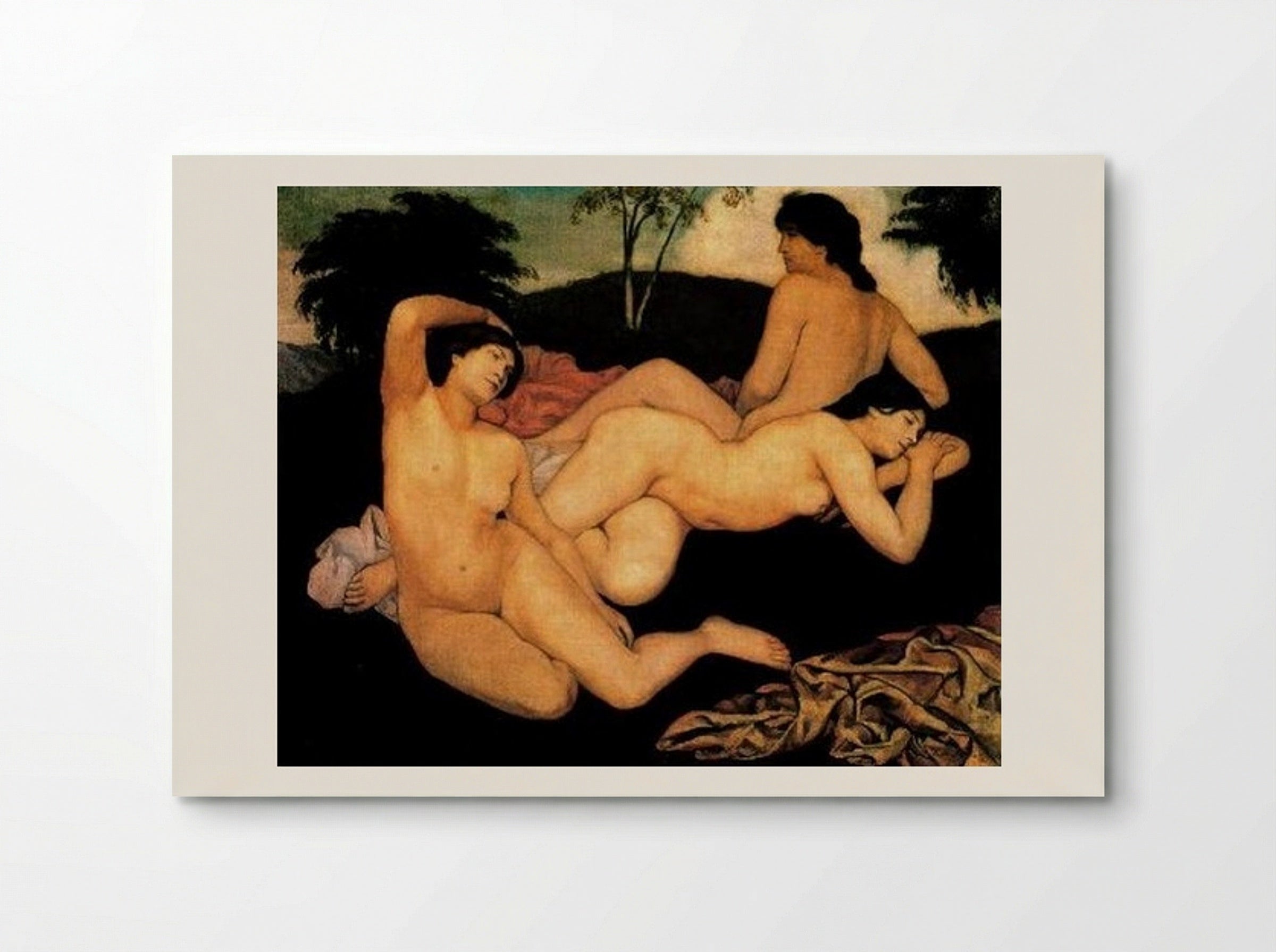 After the Bath (The Nymphs) - Émile Bernard - Poster