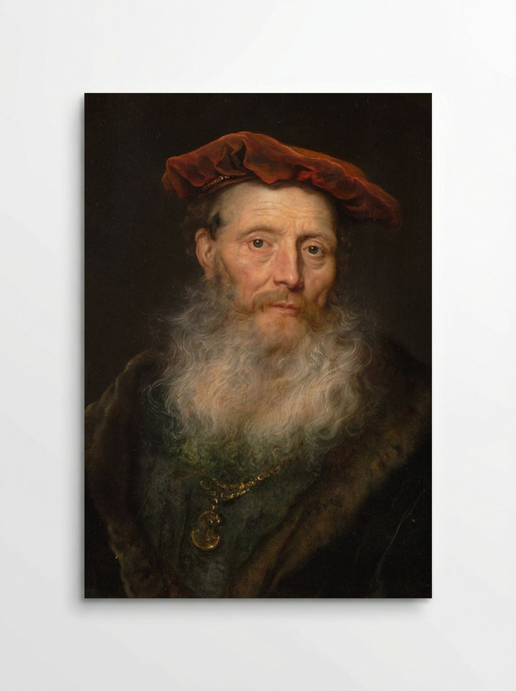 Bearded Man with a Velvet Cap - Govert Flinck - Poster