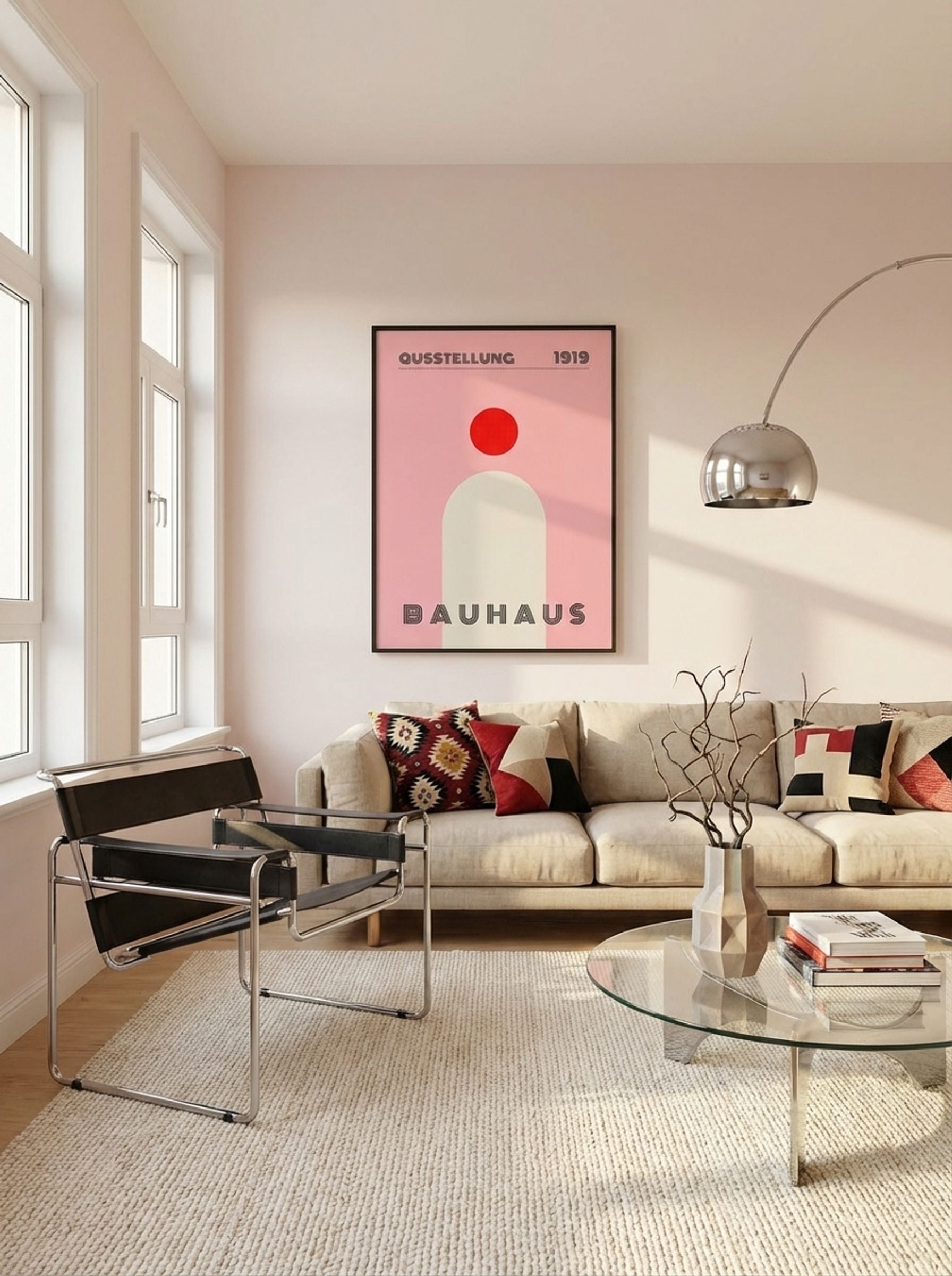 Bauhaus Rising Form - 1919 Exhibition Poster - Lifestyle