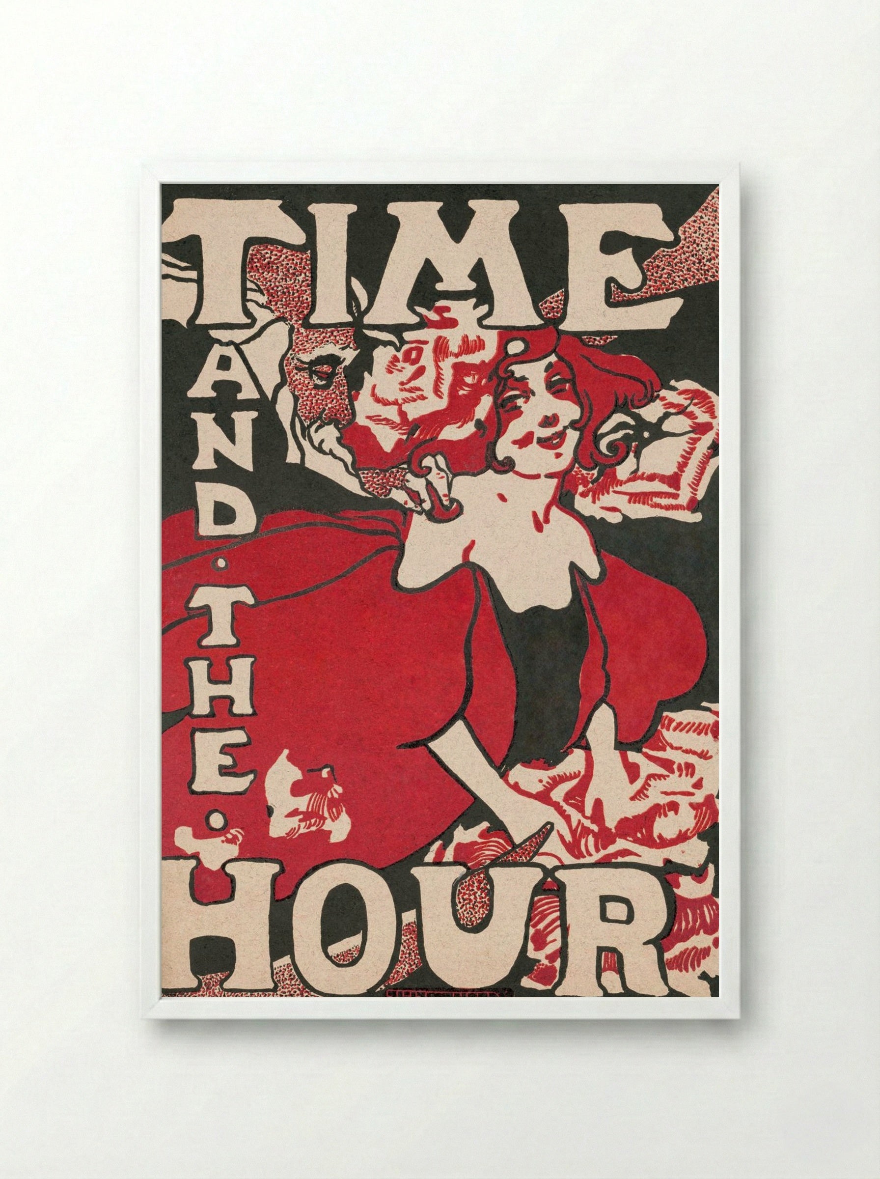 Time and the Hour - Ethel Reed - Framed Print White