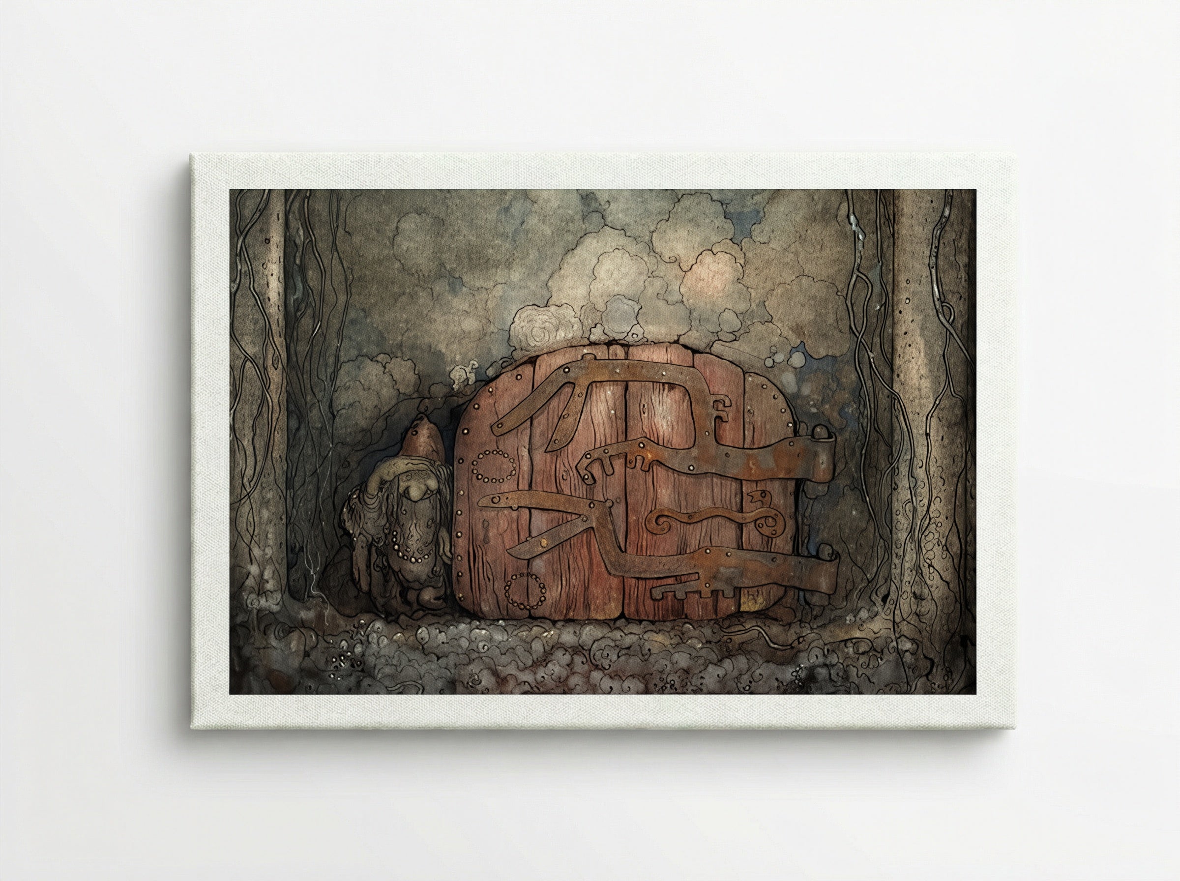 The Mountain Gate - John Bauer - Canvas