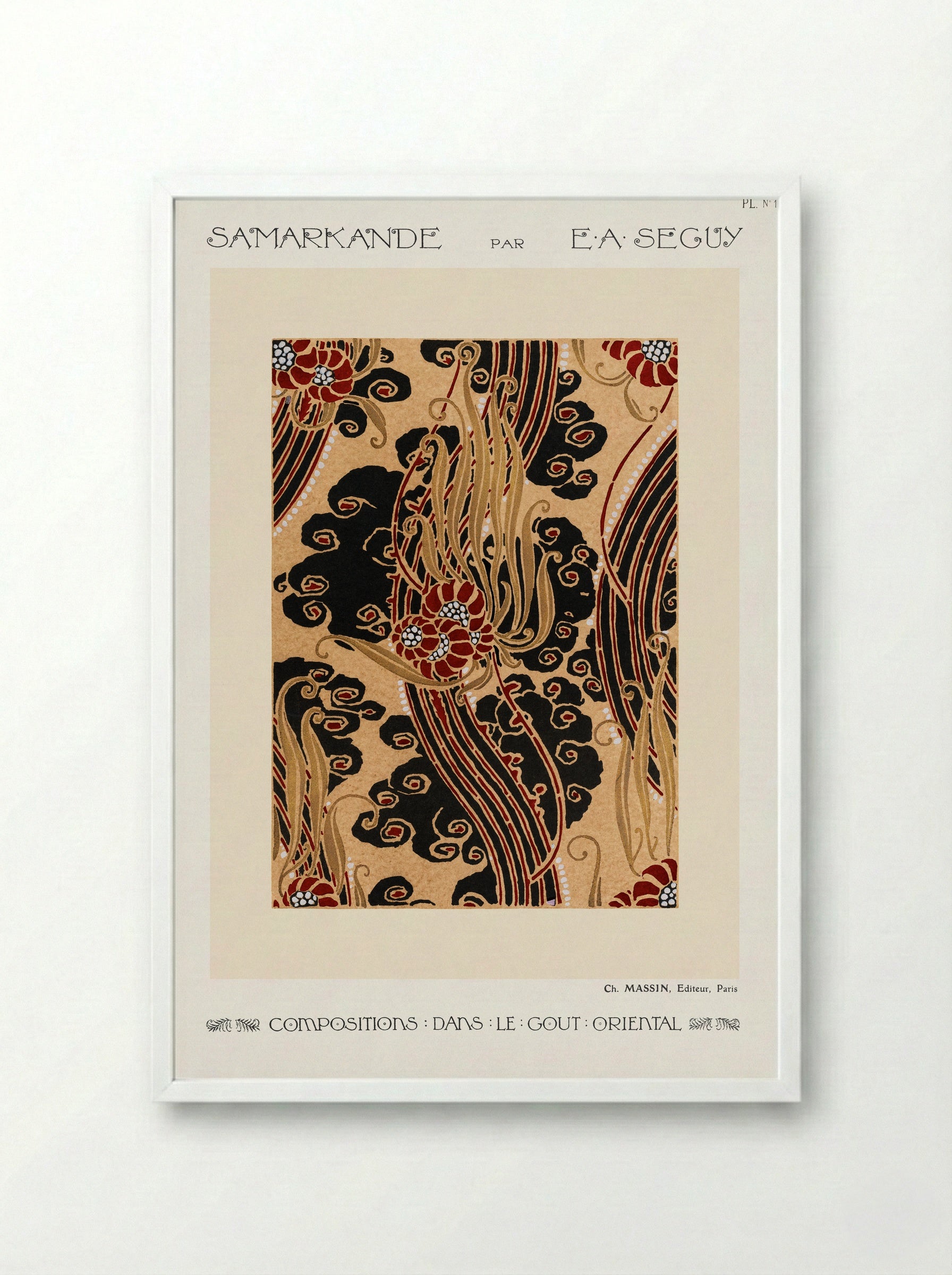 Samarkande (Plate 14, Compositions in the Oriental Style) - Émile-Allain Séguy - Framed Print White