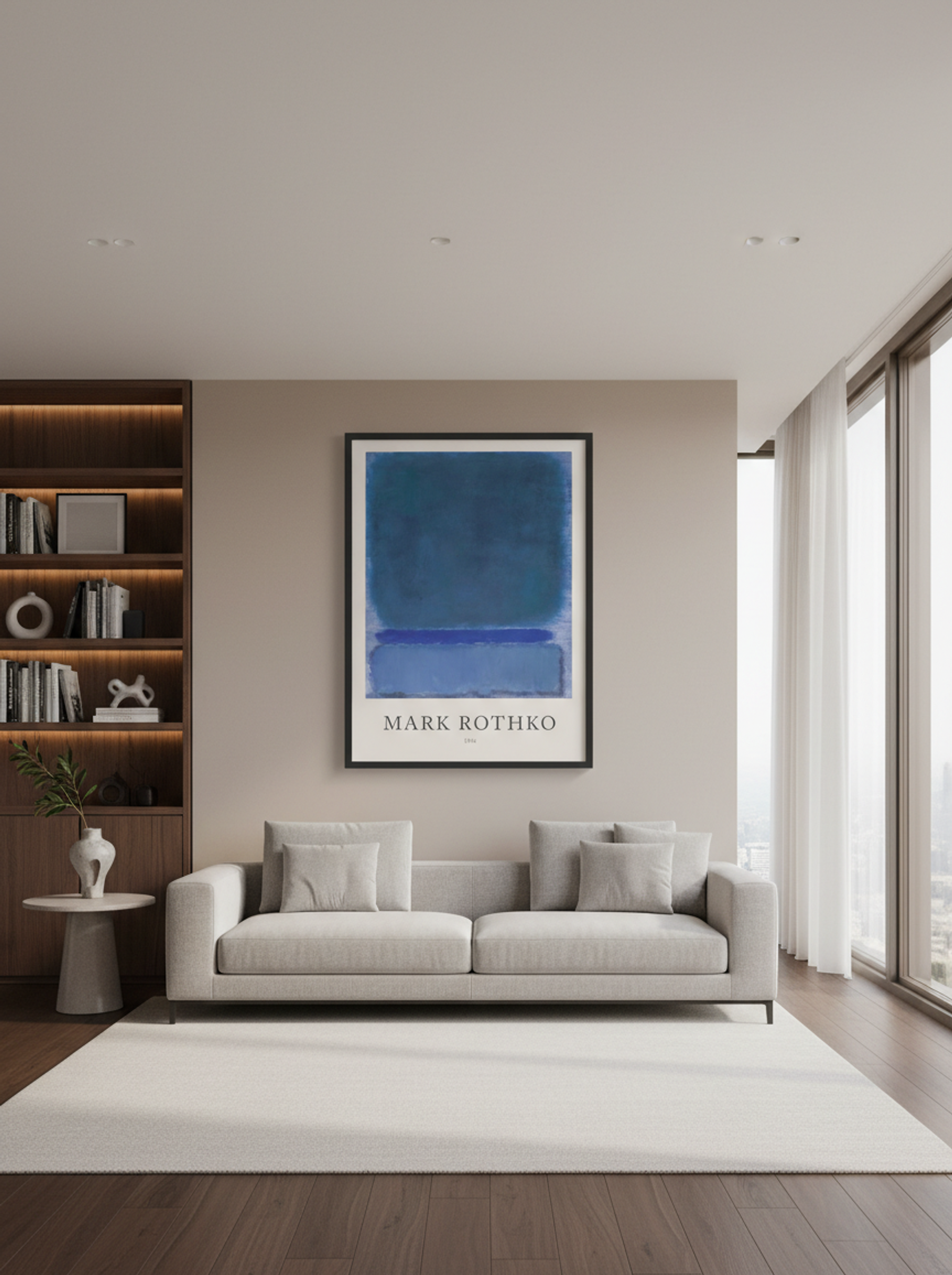 Untitled (Blue, Green and Blue) - Mark Rothko - Lifestyle