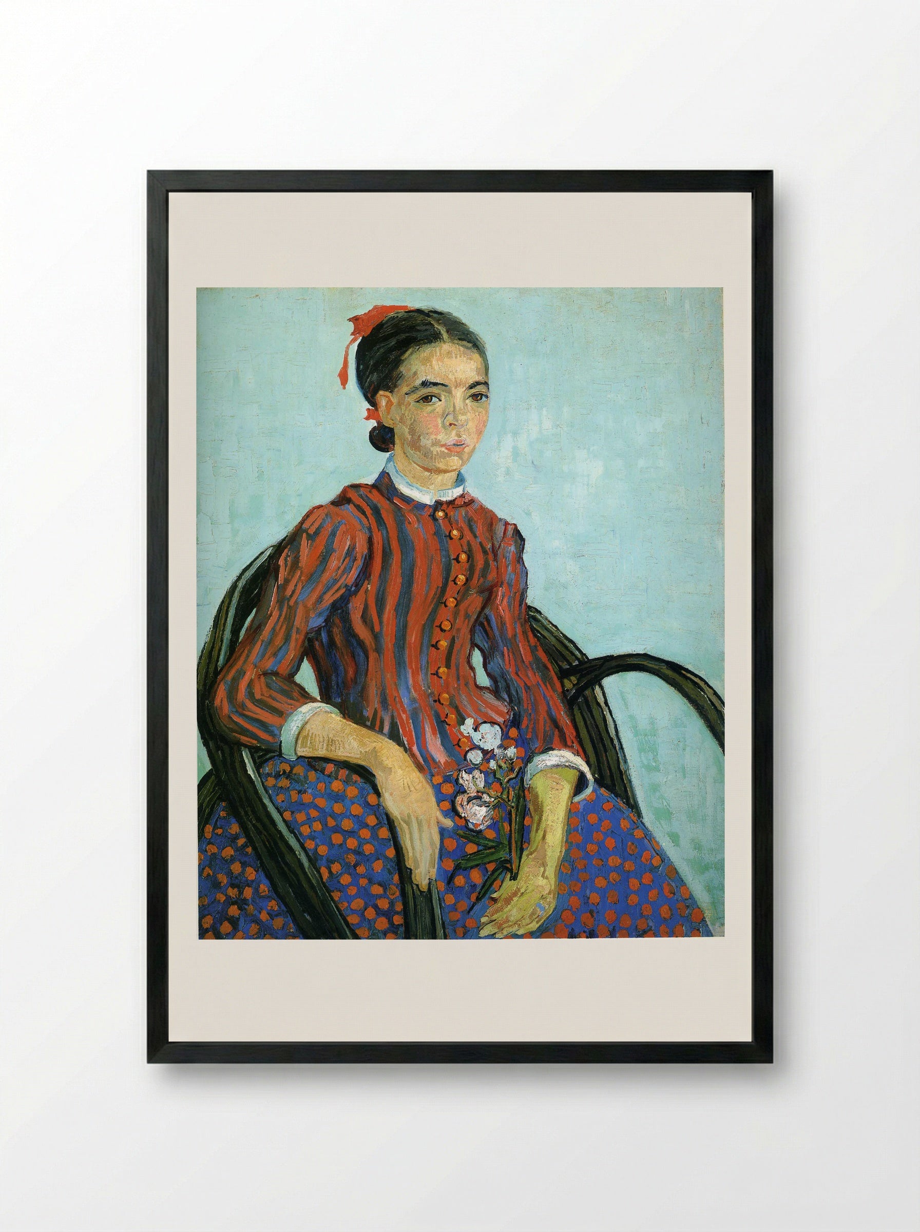 La Mousmé - Vincent van Gogh - Framed Print Black