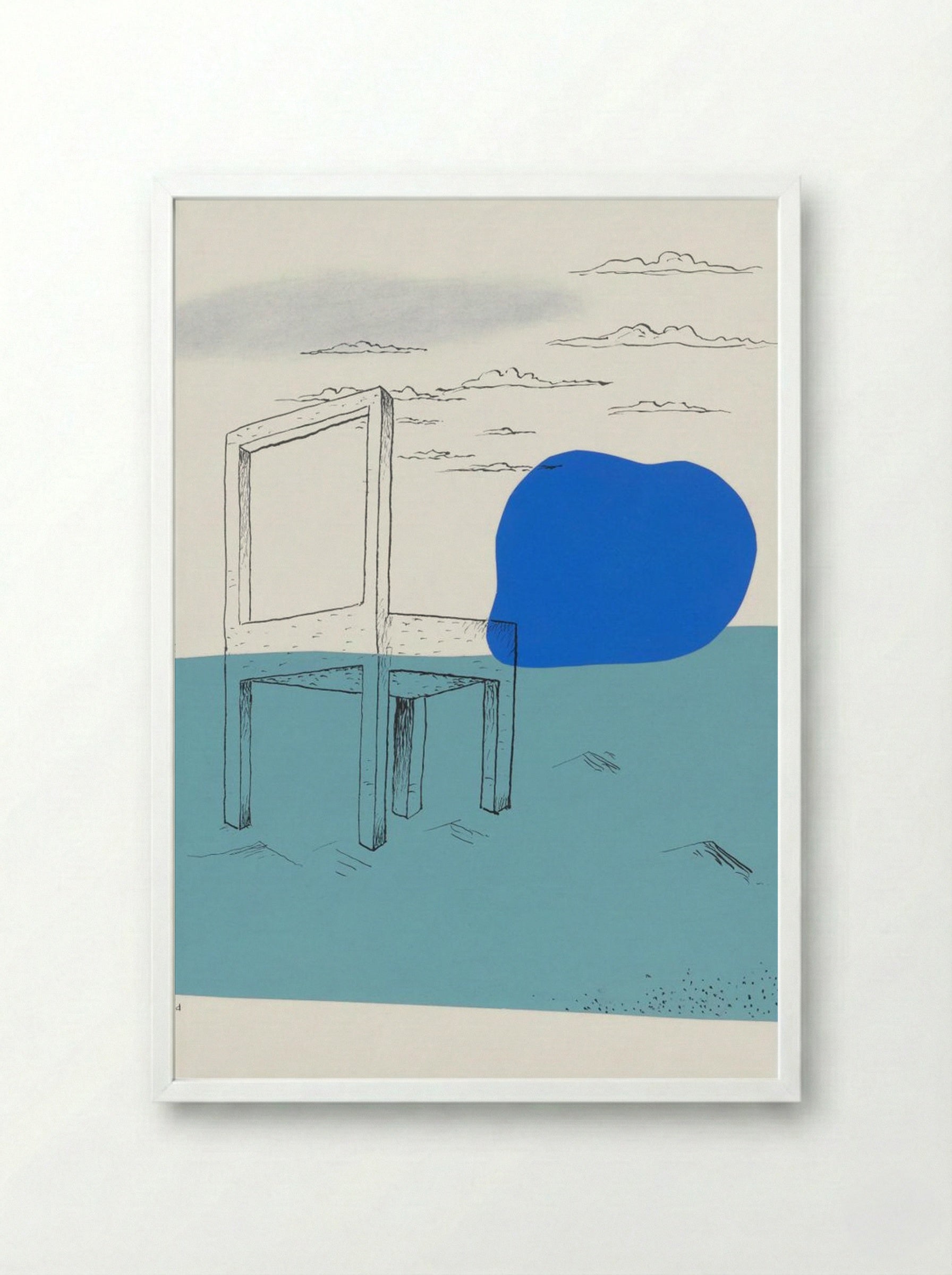 Landscape with a Chair - Mikuláš Galanda - Framed Print White