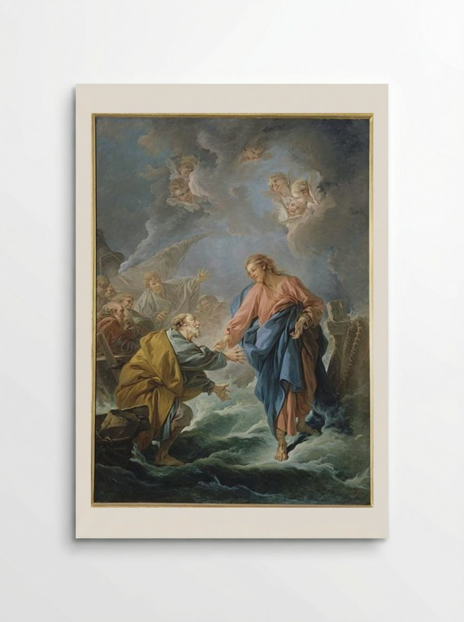 St. Peter Invited to Walk on the Water - François Boucher - Poster