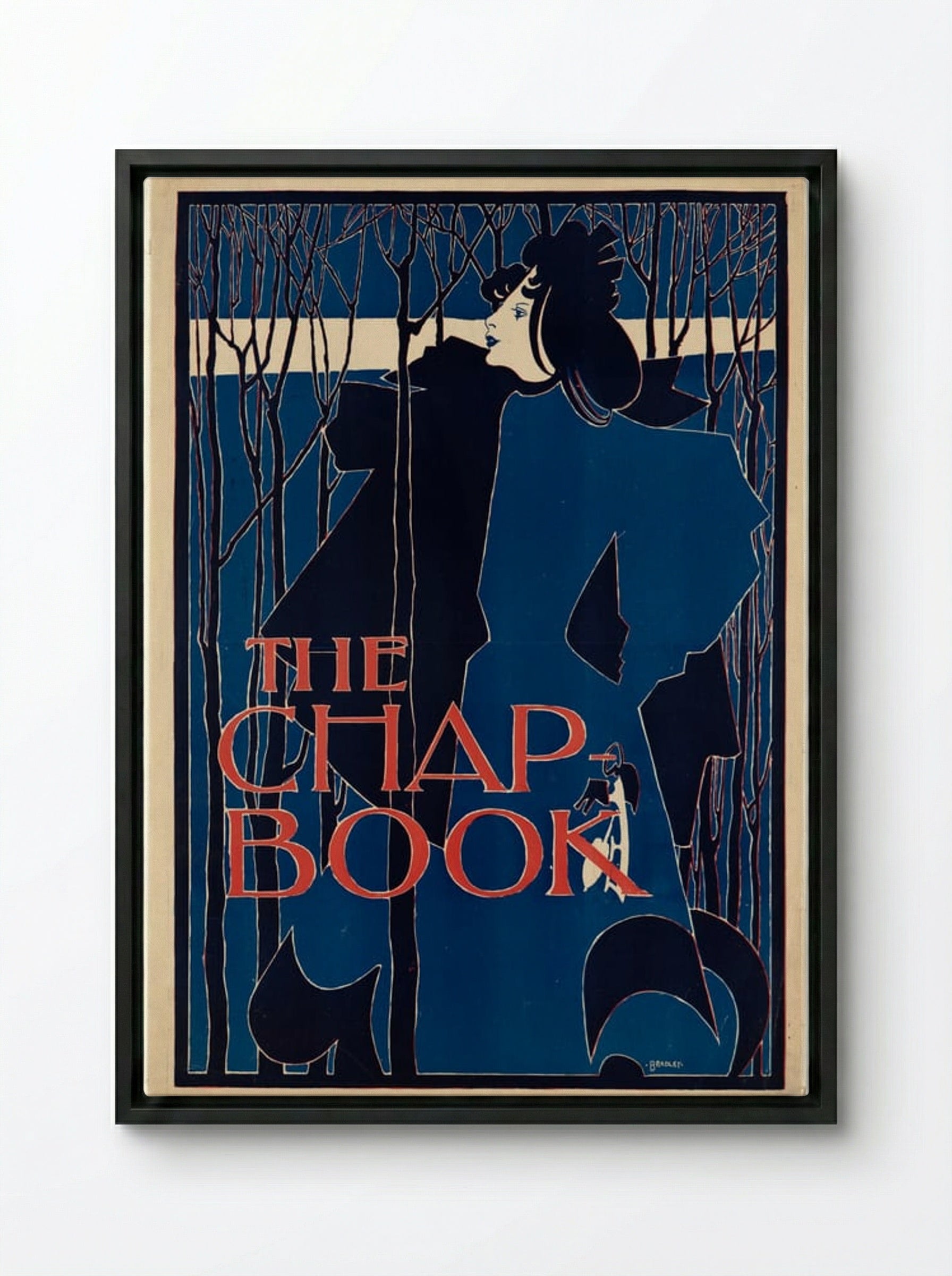 The Chap-Book - Will H. Bradley - Framed Canvas Black