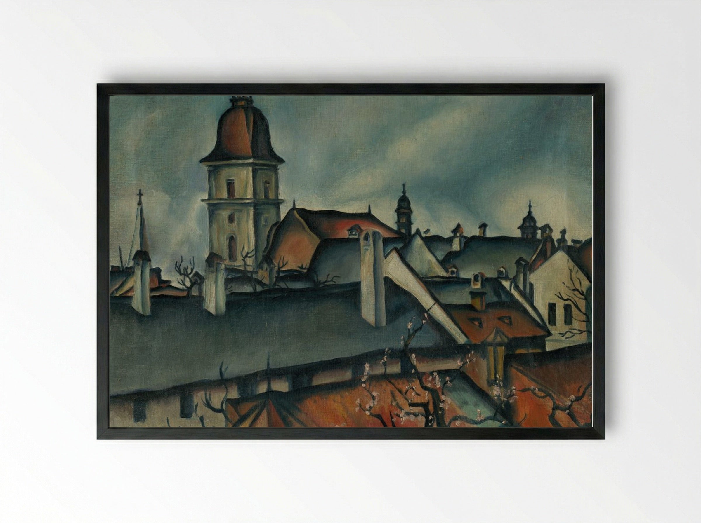 View of Kőszeg - Konstantin Bauer - Framed Print Black
