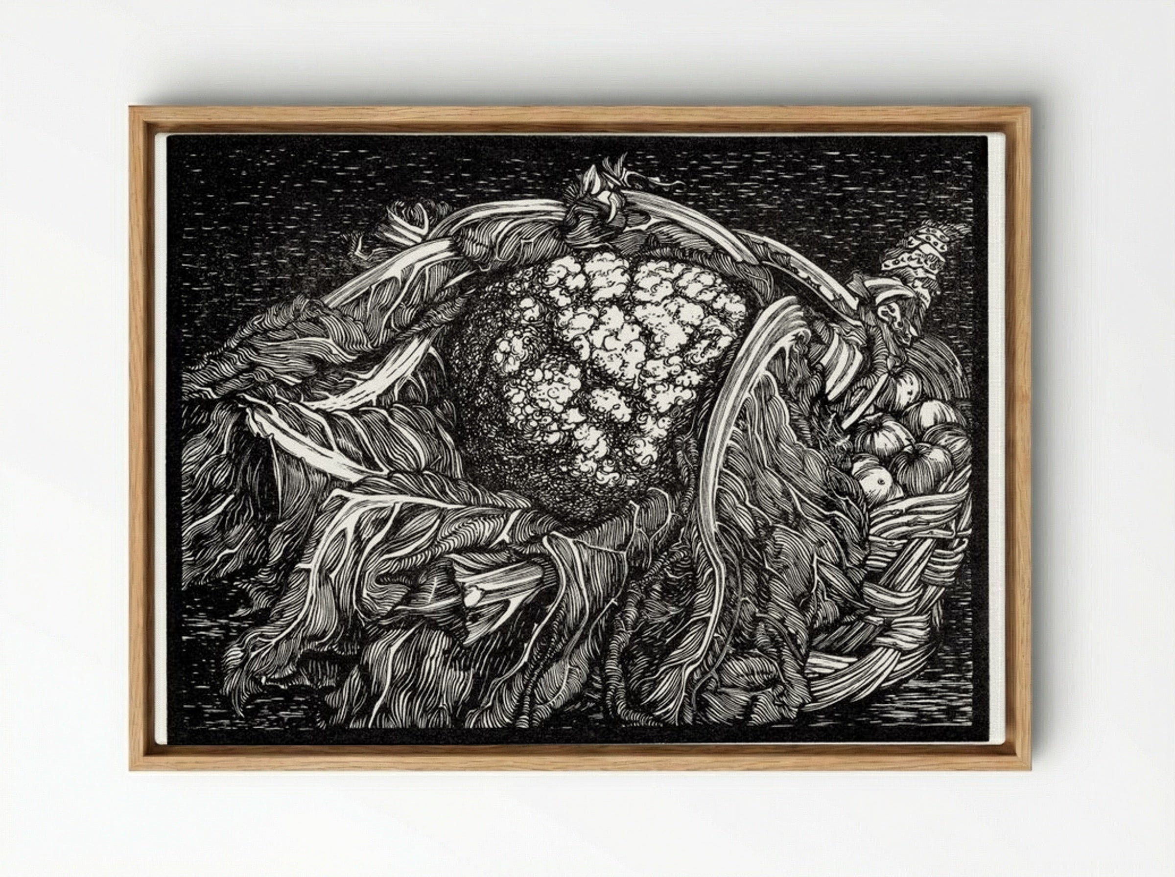 Cauliflower - Julie de Graag - Framed Canvas Wood