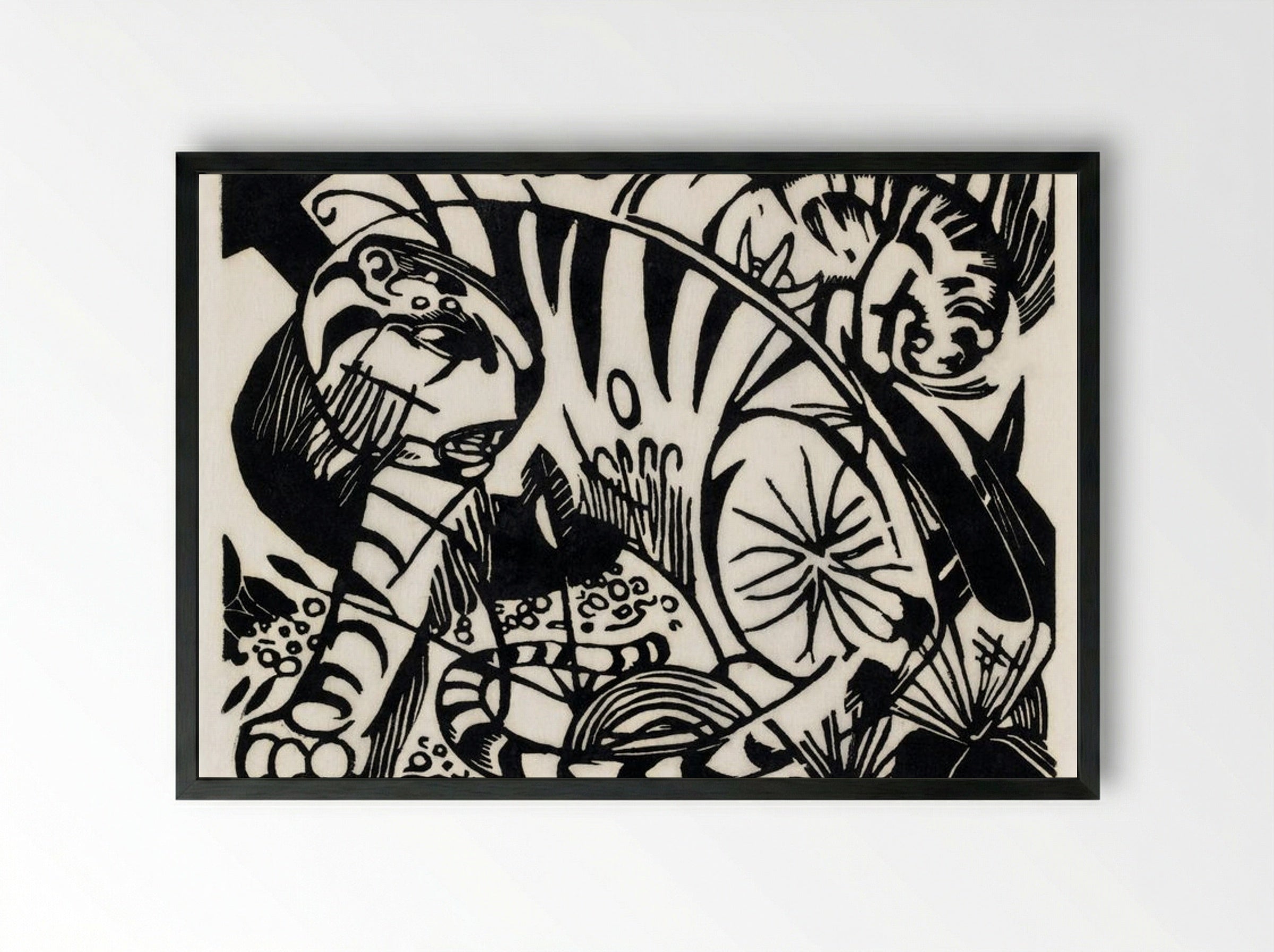 Tiger - Franz Marc - Framed Print Black