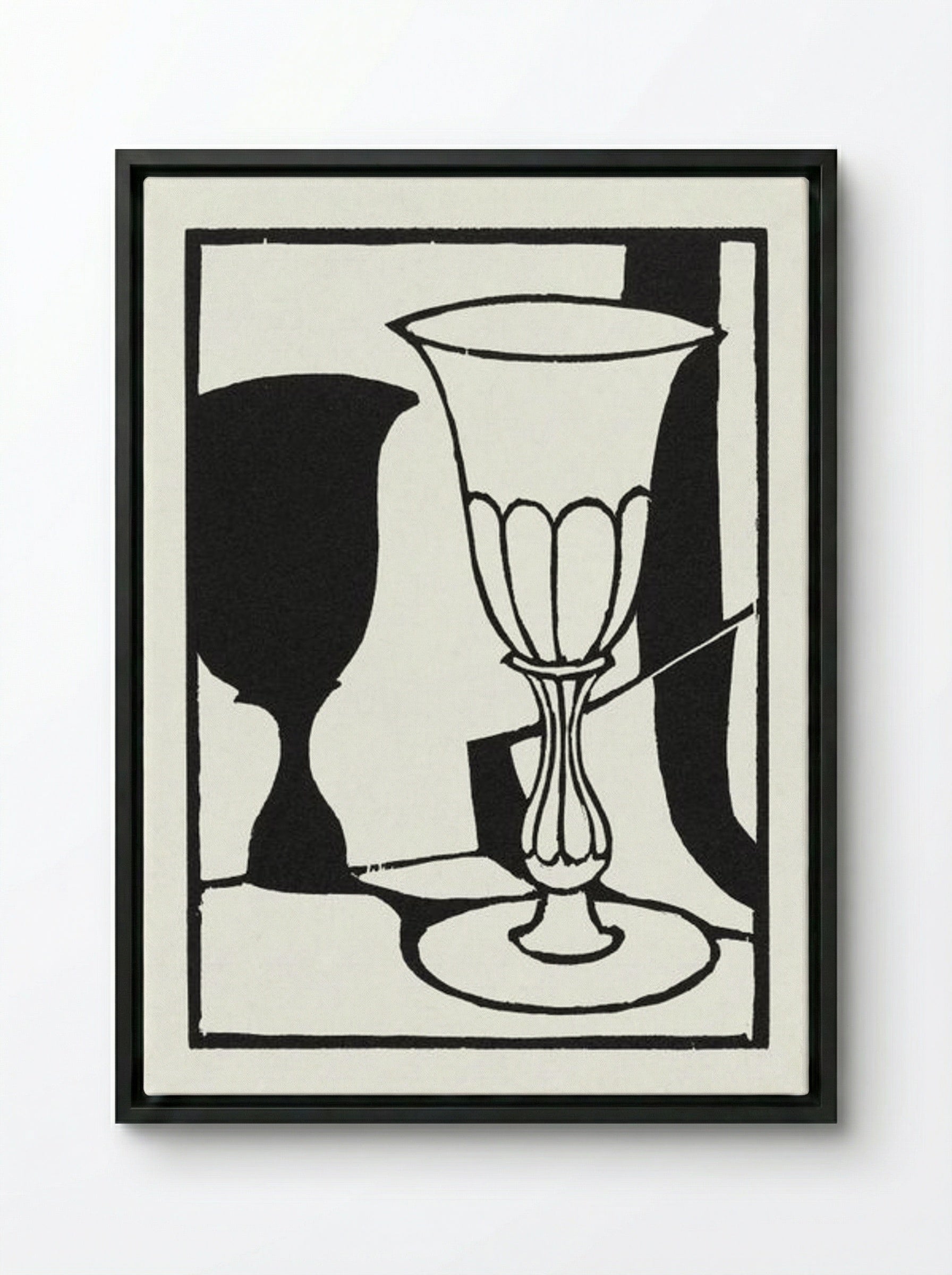 The Cup - Roger Fry - Framed Canvas Black