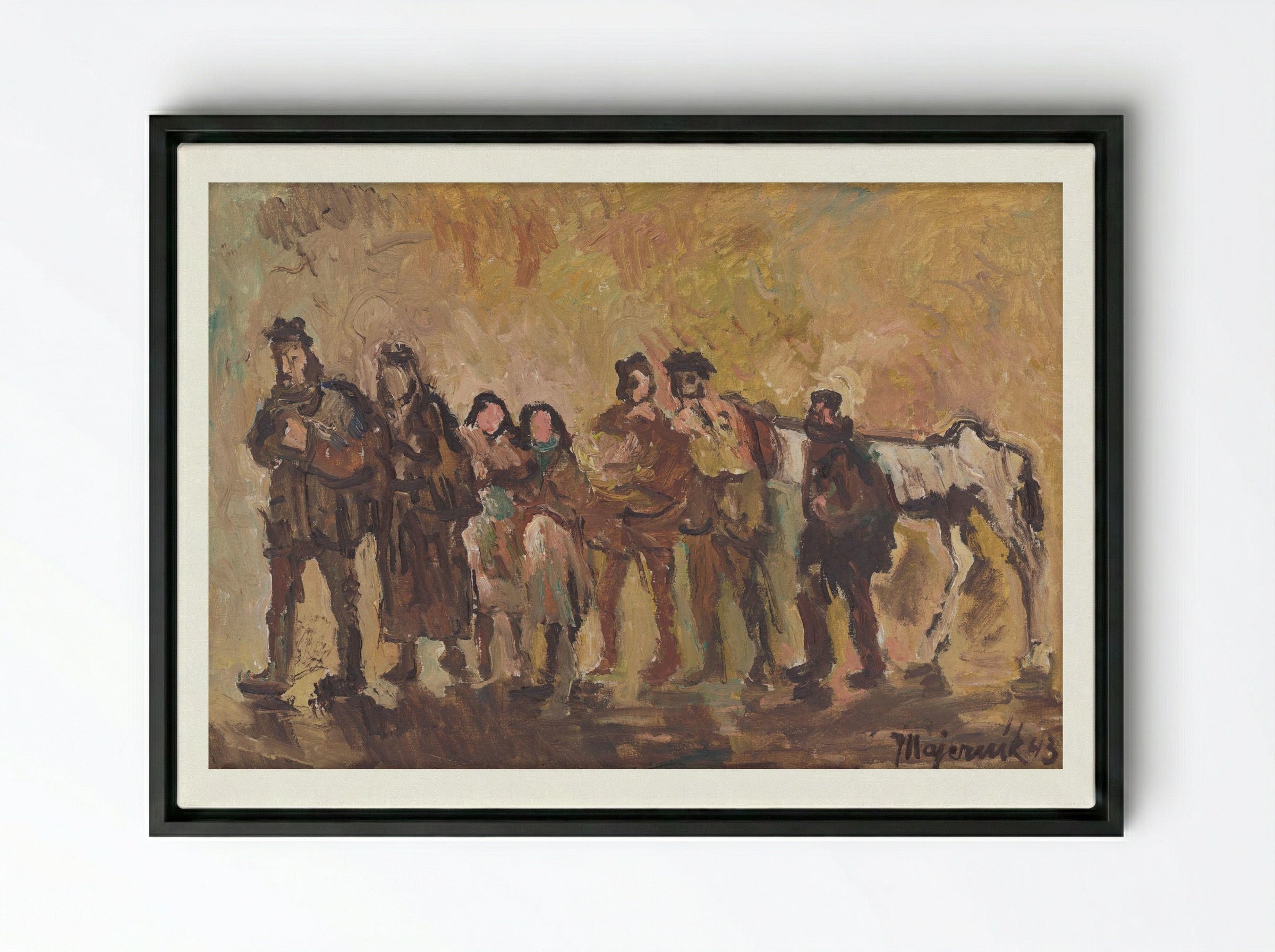Exiles - Cyprián Majerník - Framed Canvas Black