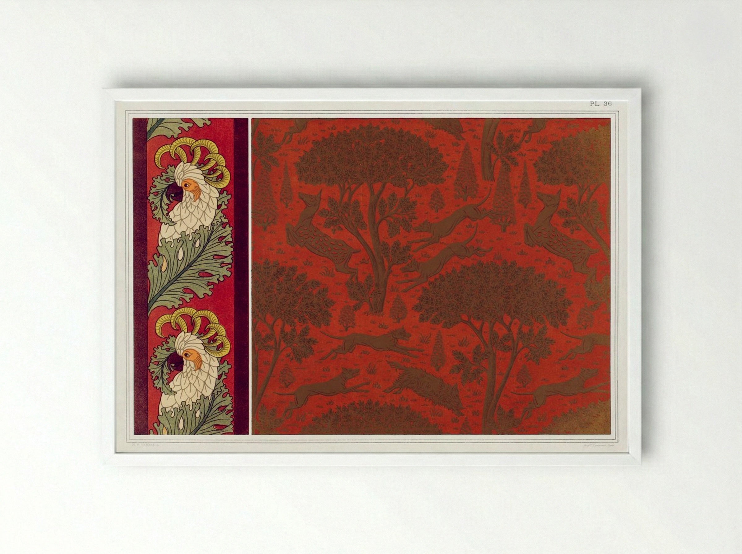 L'Animal dans la Décoration, Plate 36 - Maurice Pillard Verneuil - Framed Print White