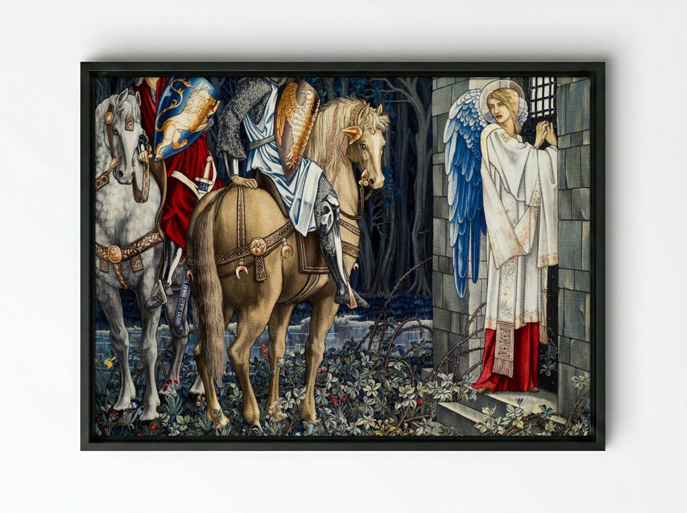 The Failure of Sir Gawaine - Edward Burne-Jones - Framed Canvas Black