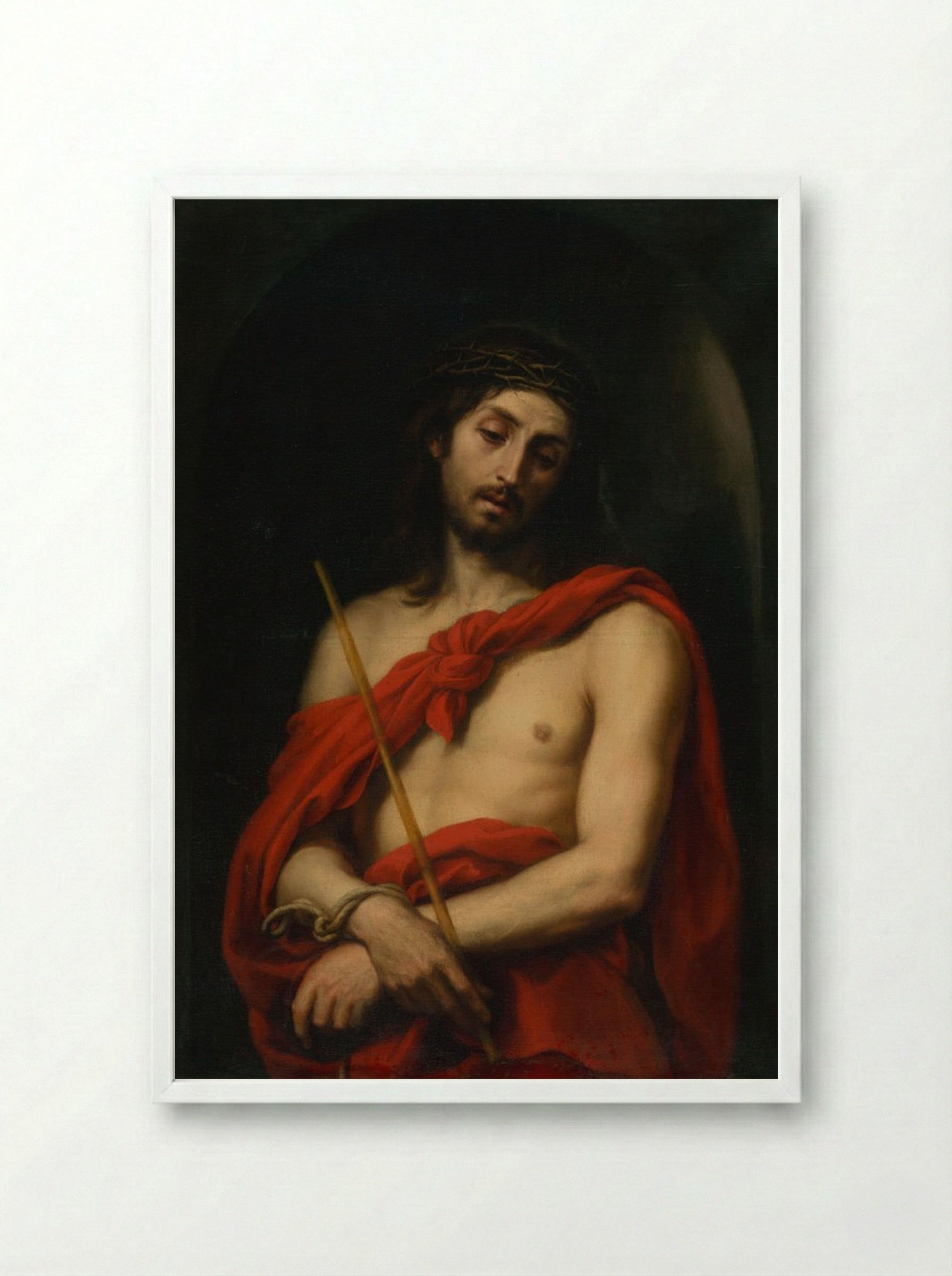 Ecce Homo - Bartolomé Esteban Murillo - Framed Print White