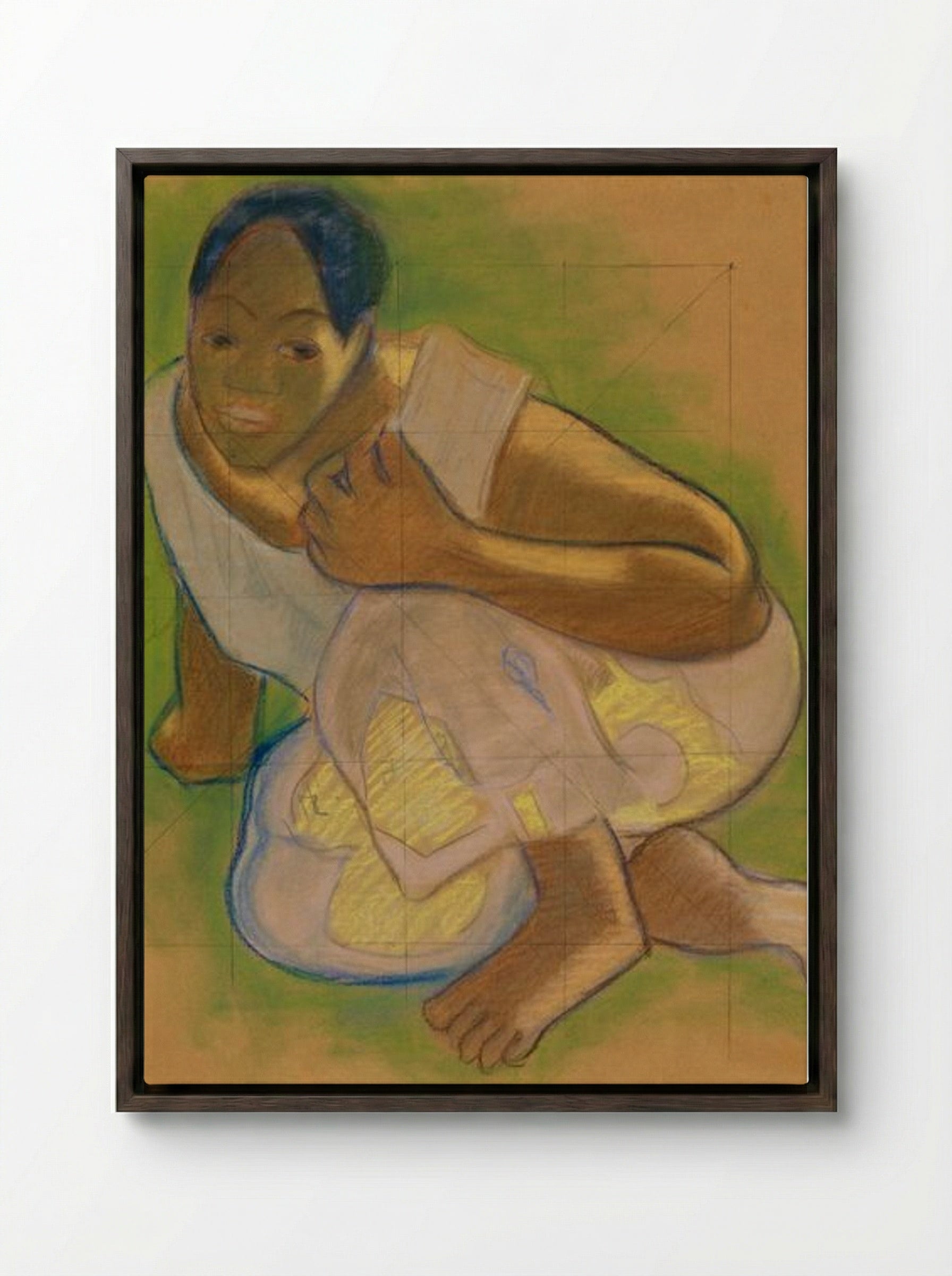 Study for 'Nafea faa ipoipo (When Will You Marry?)' - Paul Gauguin - Framed Canvas Dark Wood