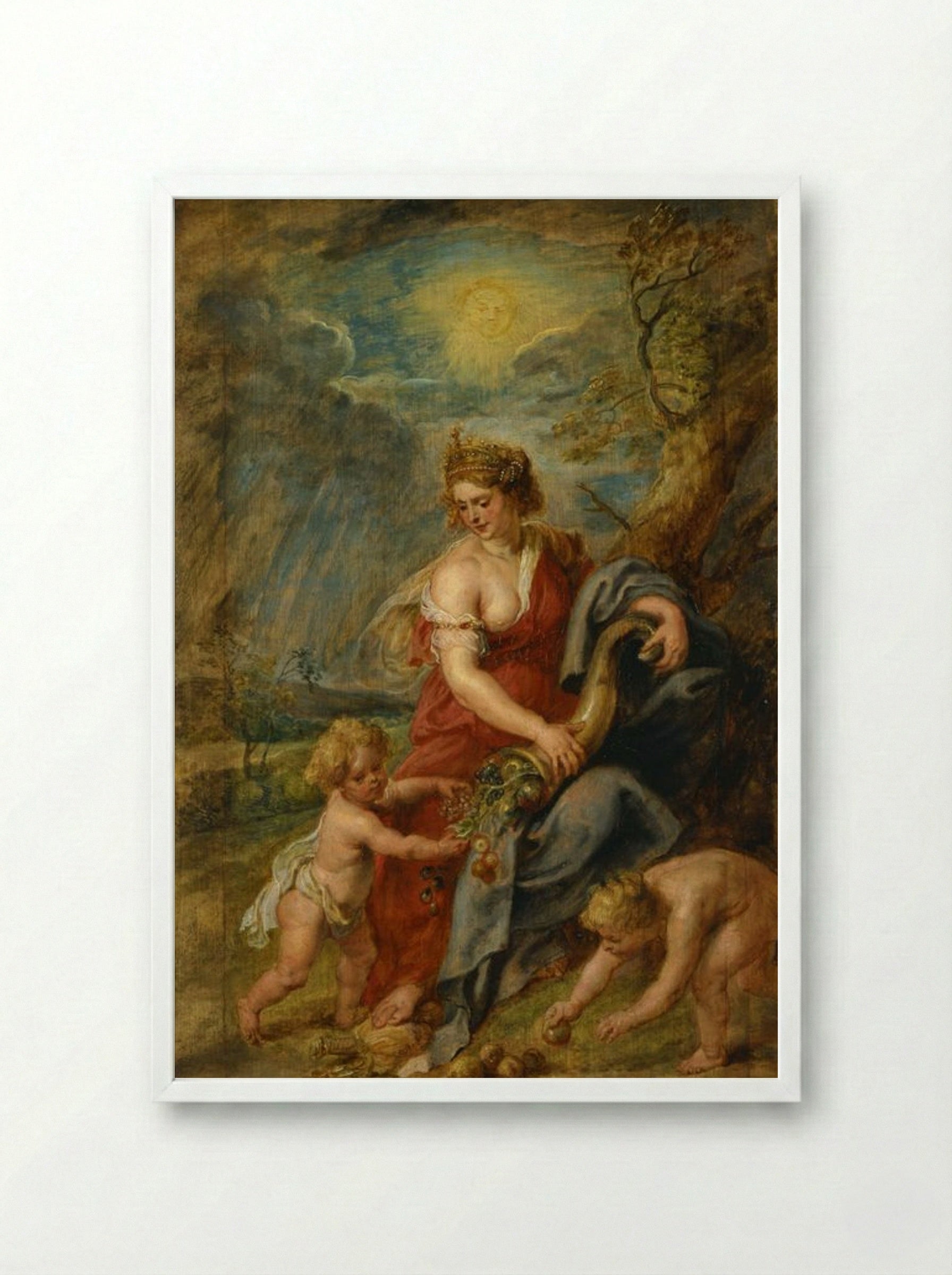 Abundance - Peter Paul Rubens - Framed Print White