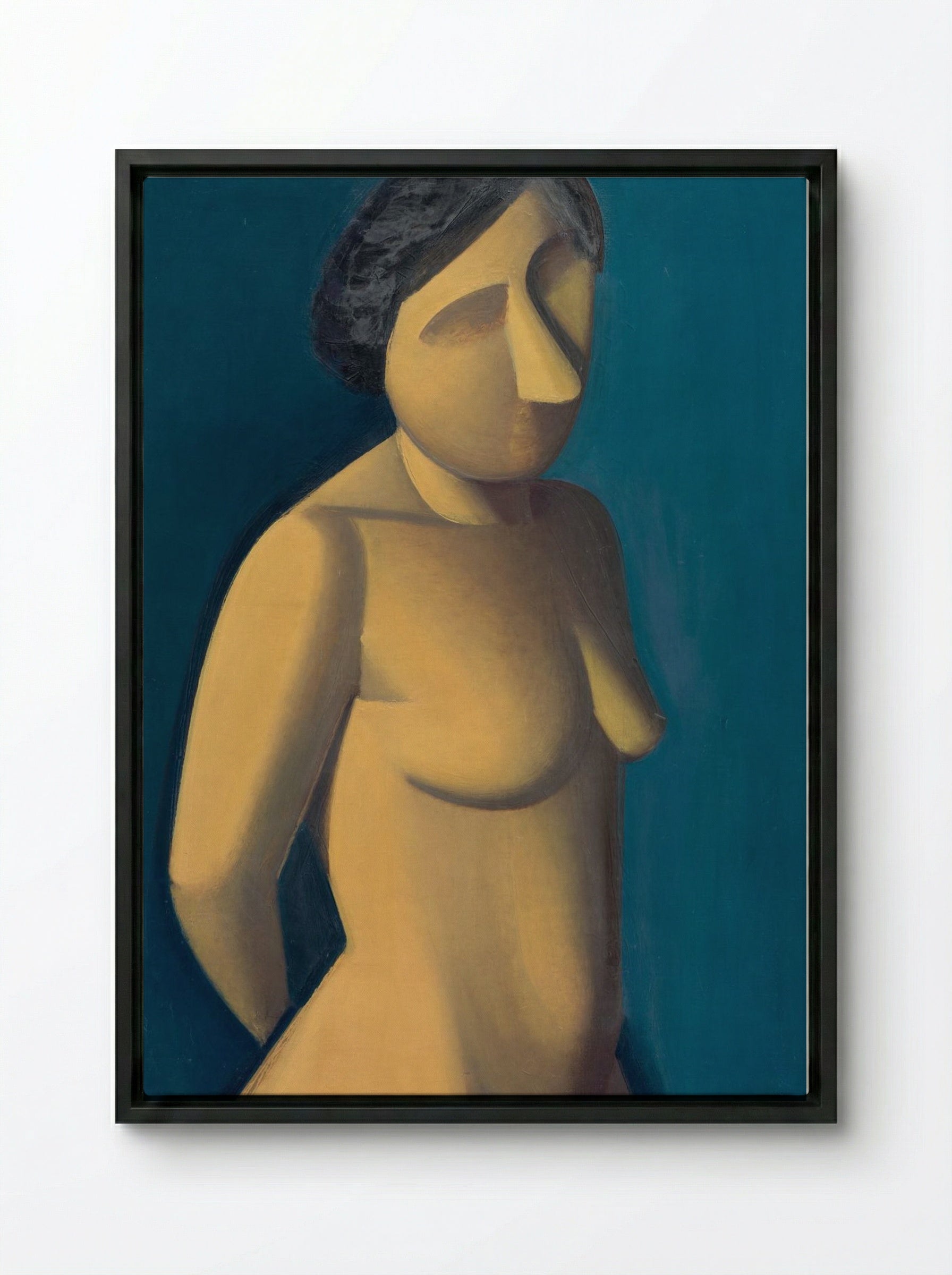 Female Model - Vilhelm Lundstrøm - Framed Canvas Black