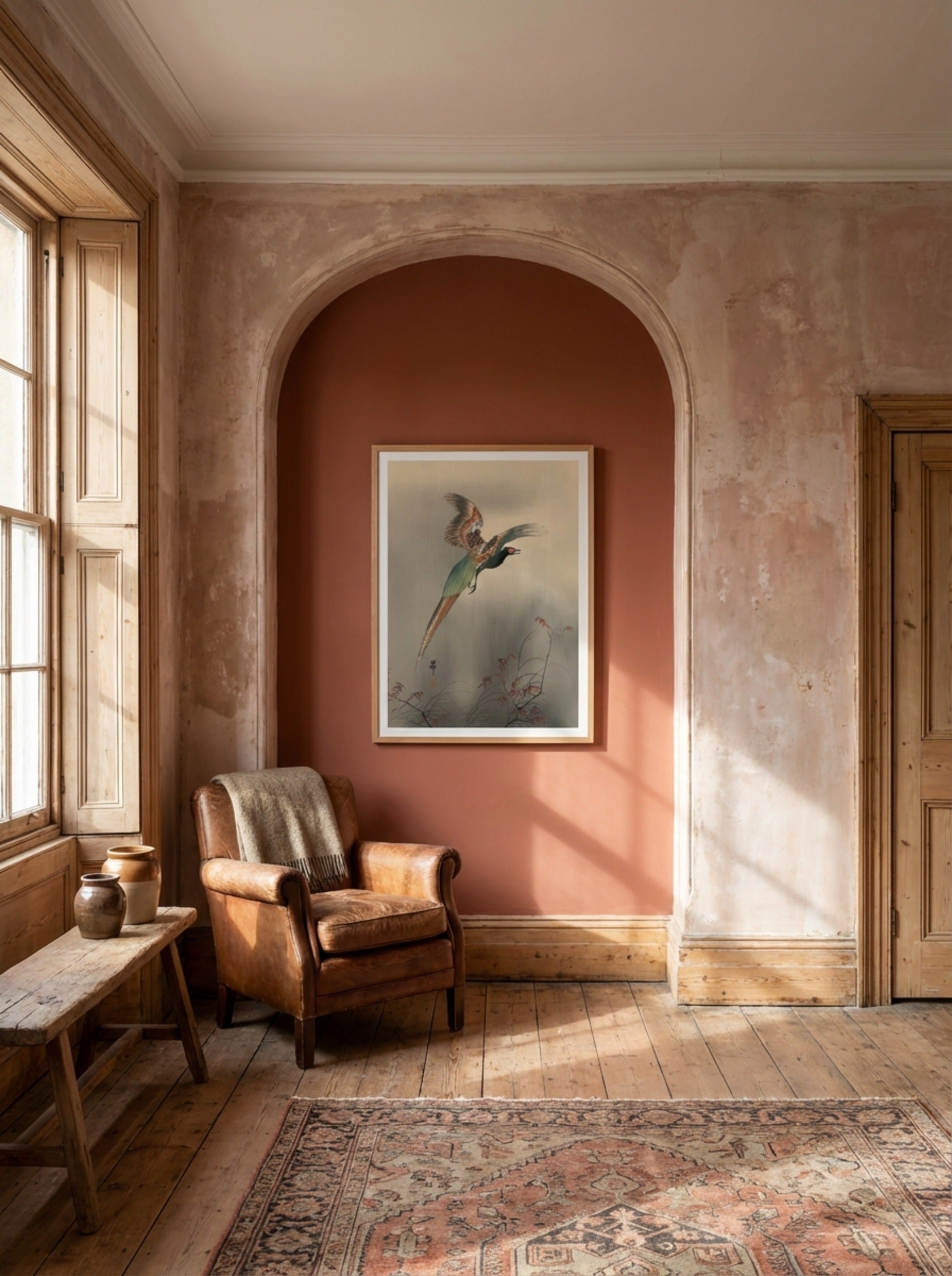 Pheasant In Flight - Ohara Koson