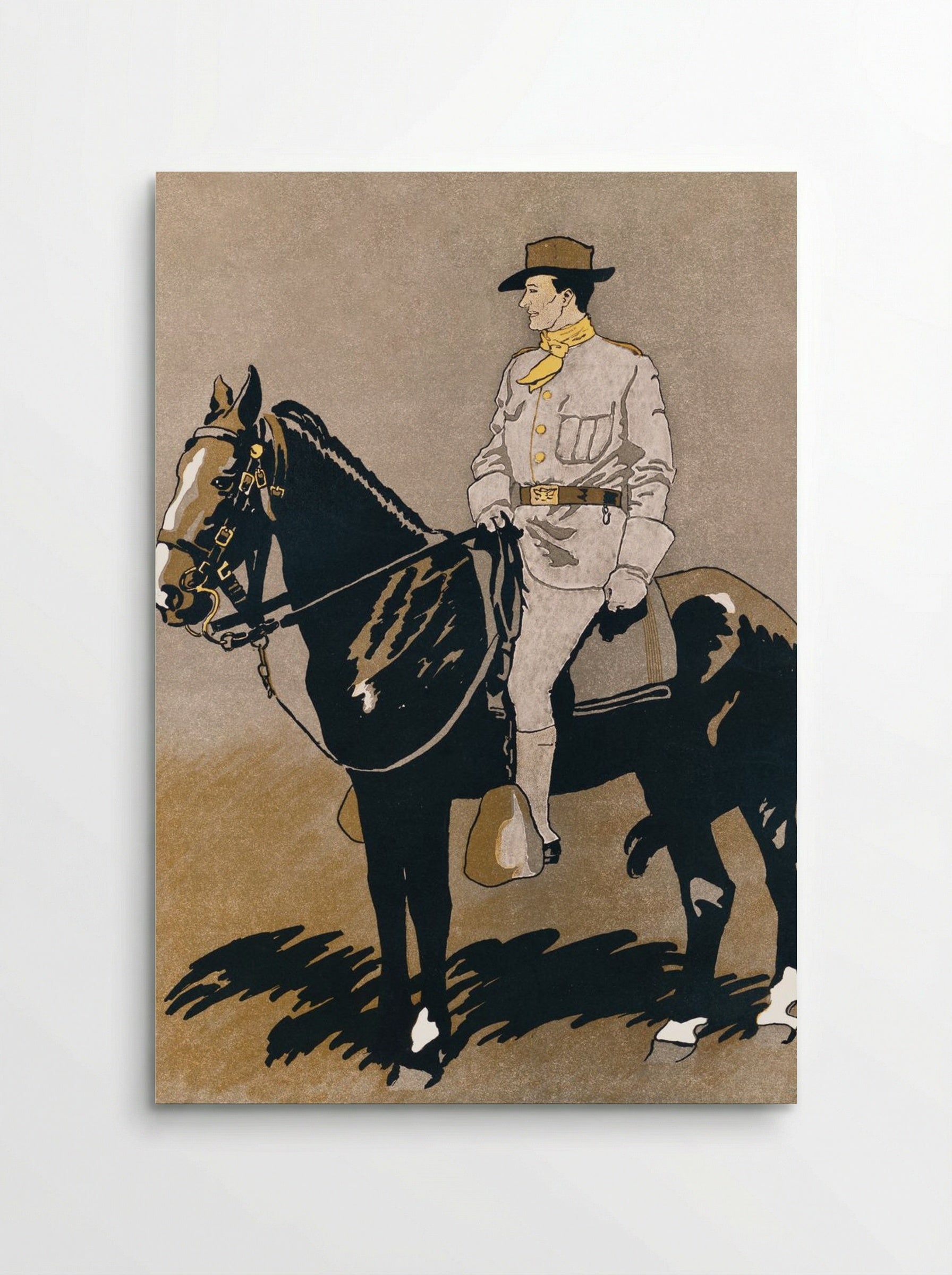 Soldier Riding a Horse - Edward Penfield - Poster