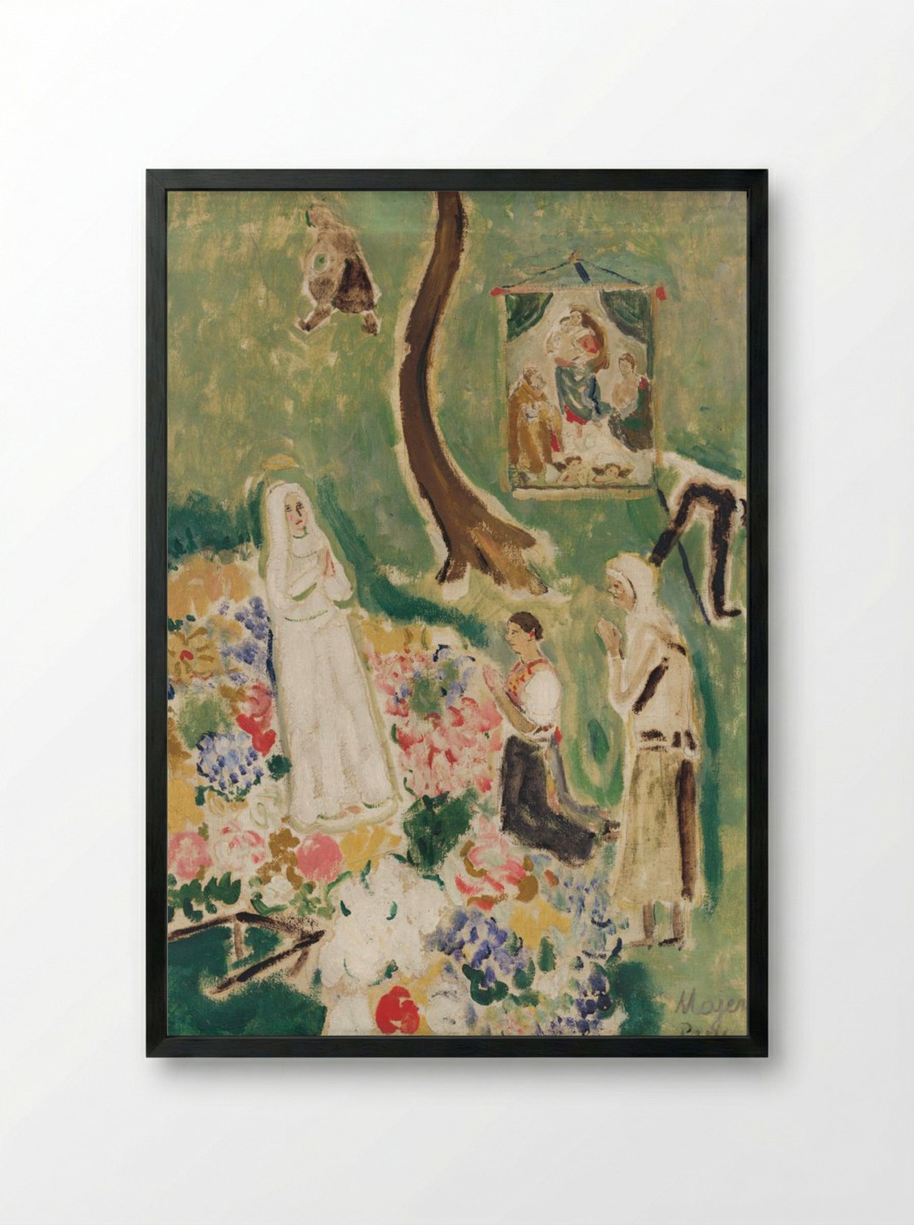 Two Madonnas - Cyprián Majerník - Framed Print Black