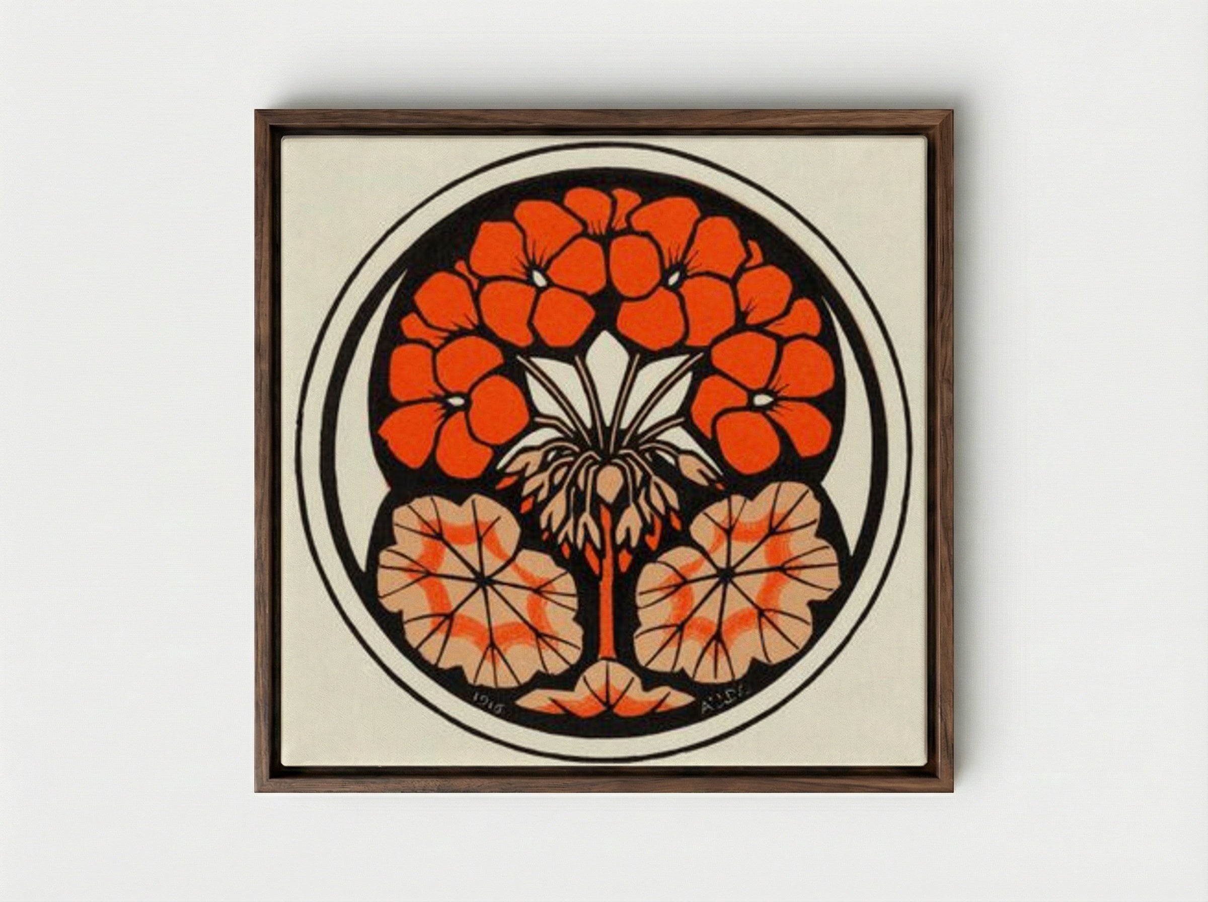 East Indian Cherry - Julie de Graag - Framed Canvas Dark Wood