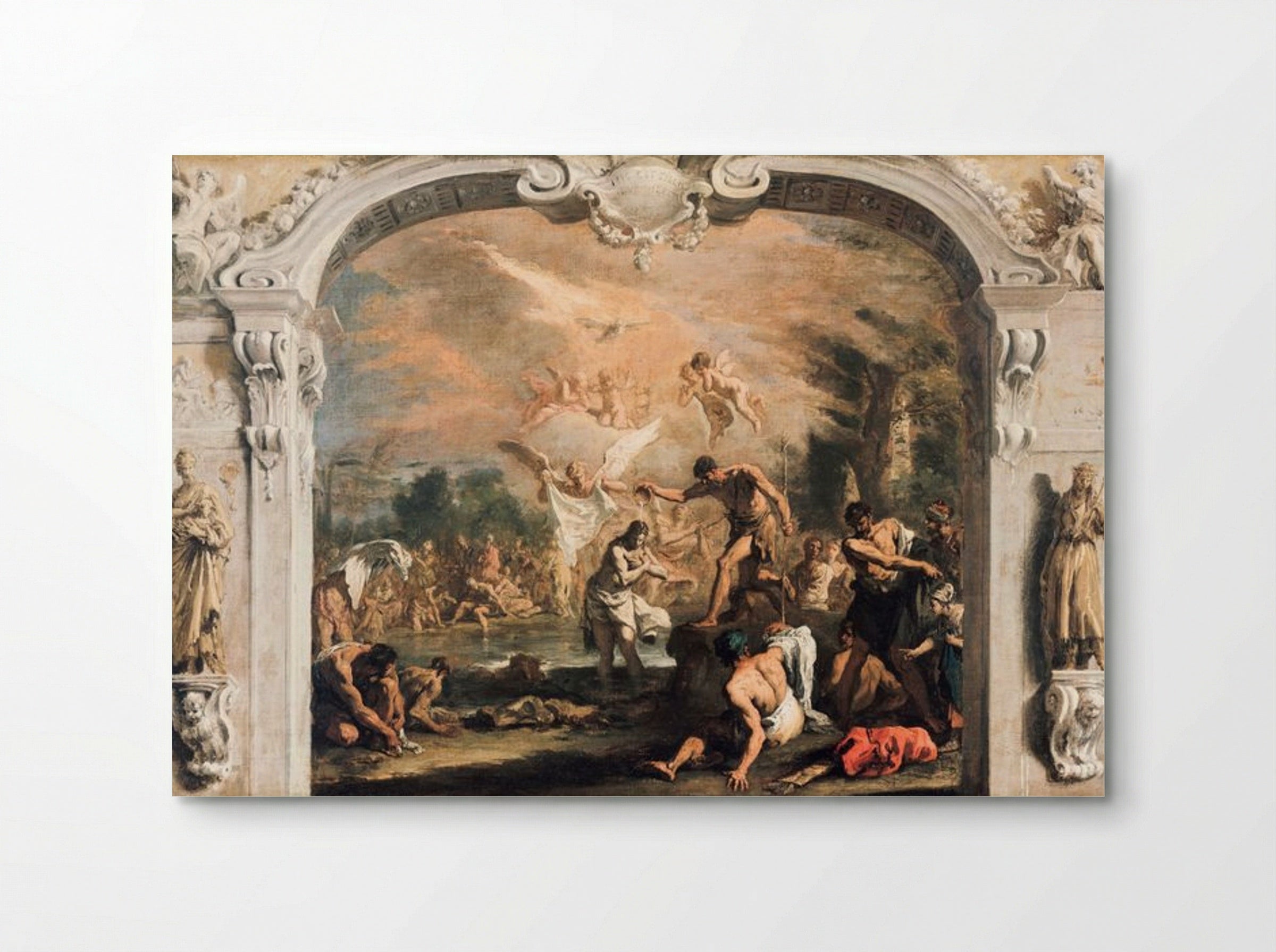 The Baptism of Christ - Sebastiano Ricci - Poster