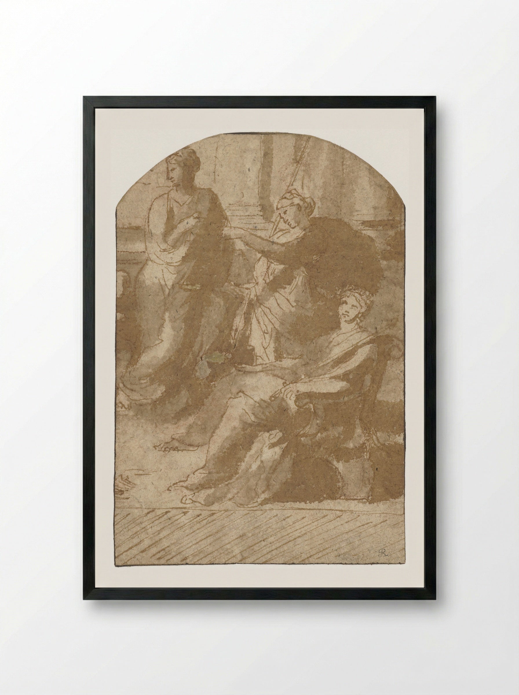 Allegory of Justice - Nicolas Poussin - Framed Print Black